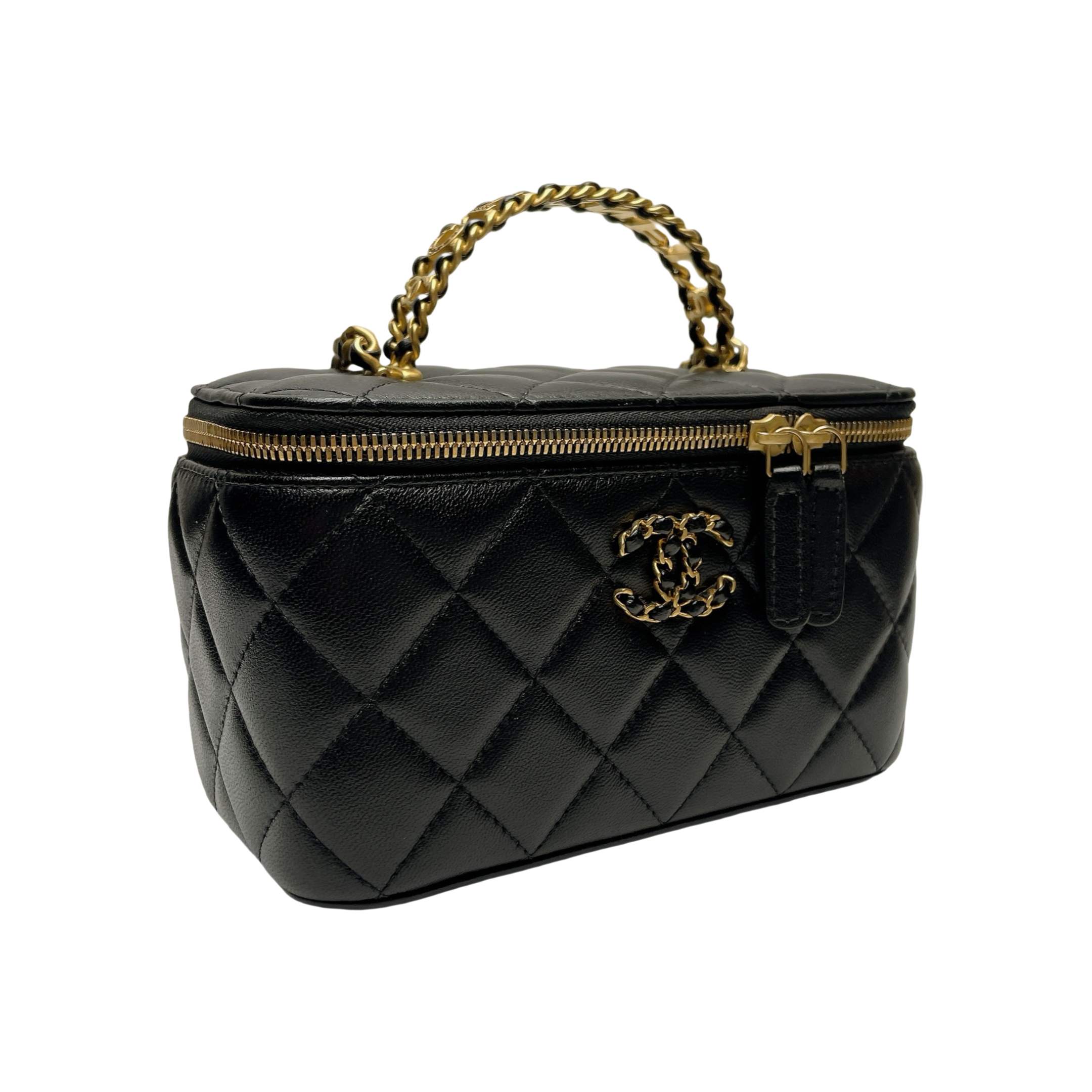 CHANEL VANITY WITH CHAIN TOP HANDLE