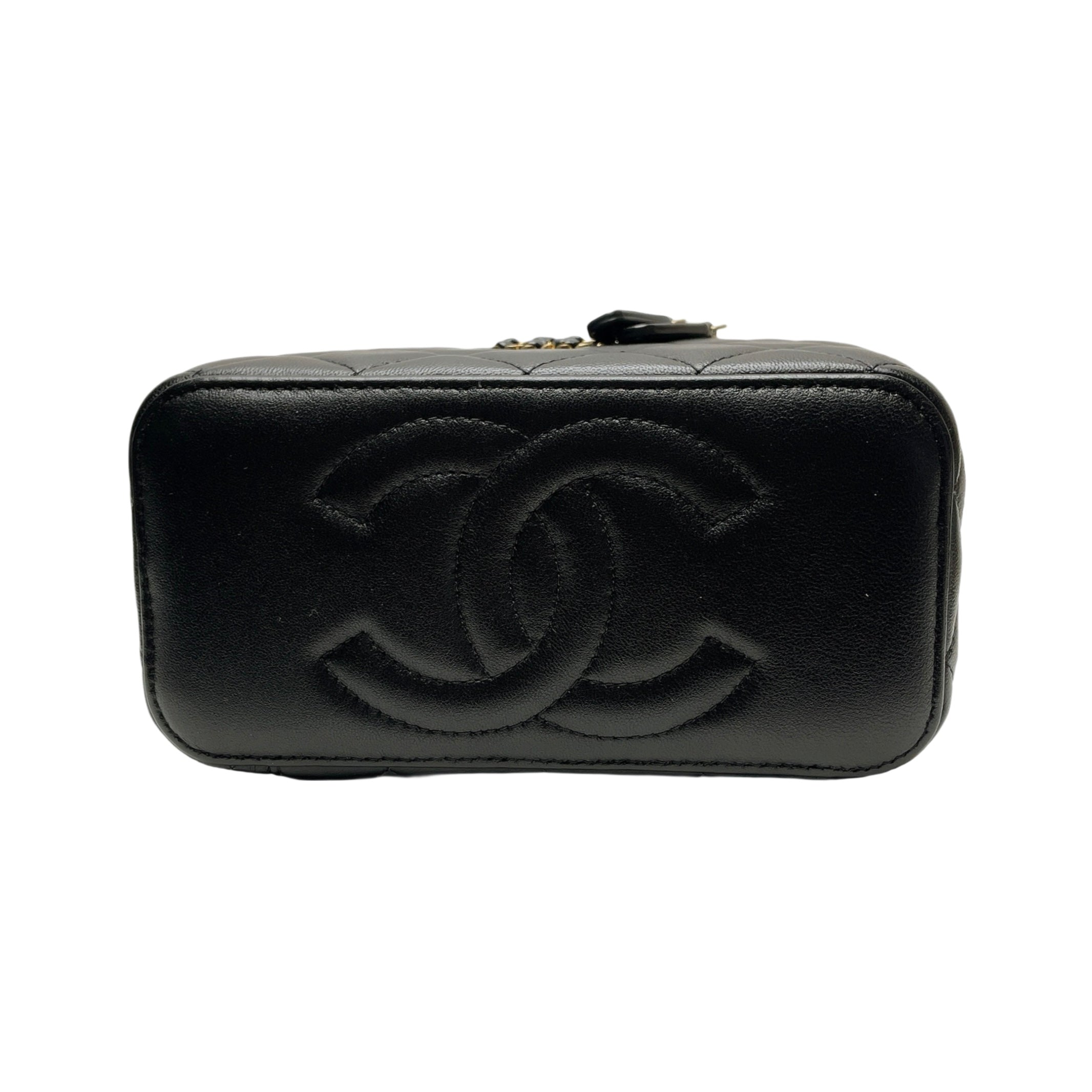 CHANEL VANITY WITH CHAIN TOP HANDLE
