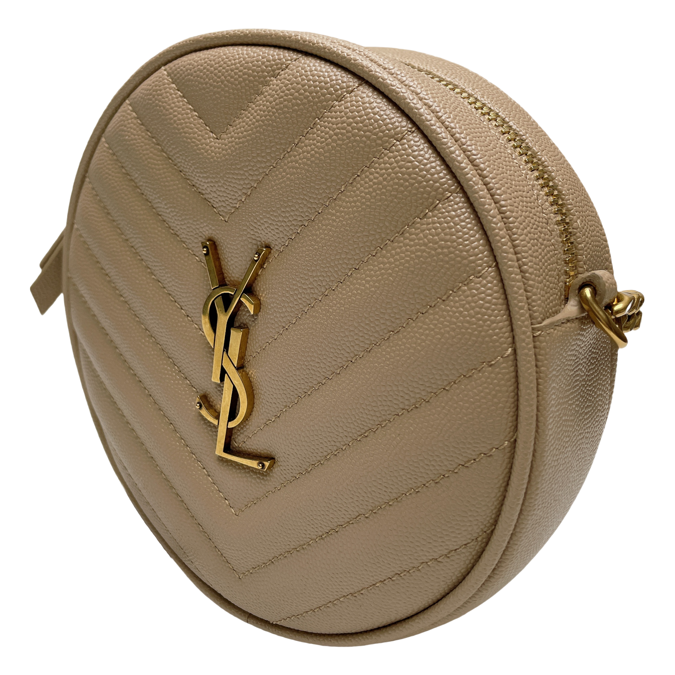 YSL ROUND VINYLE CAMERA BAG