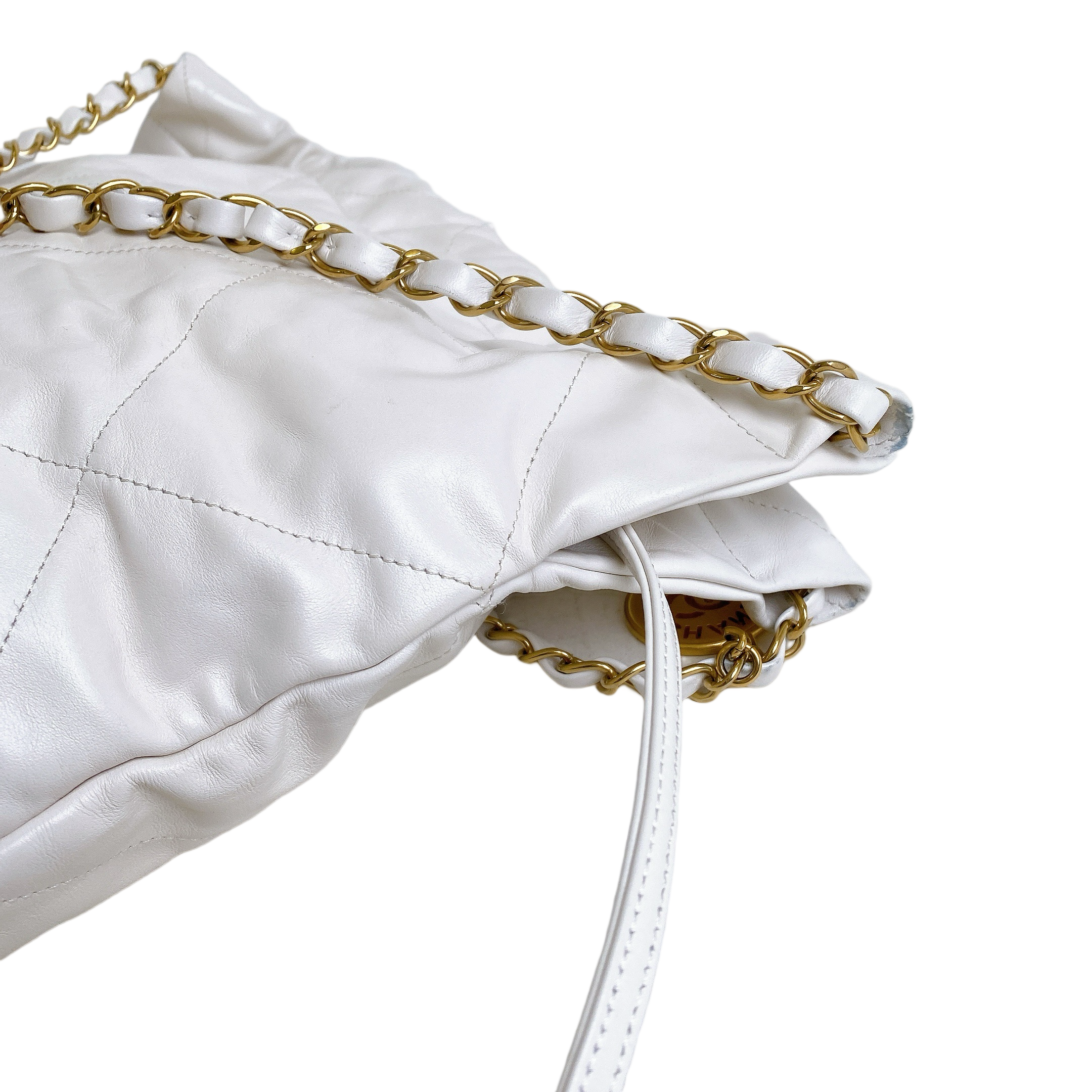 CHANEL 22 LARGE WHITE