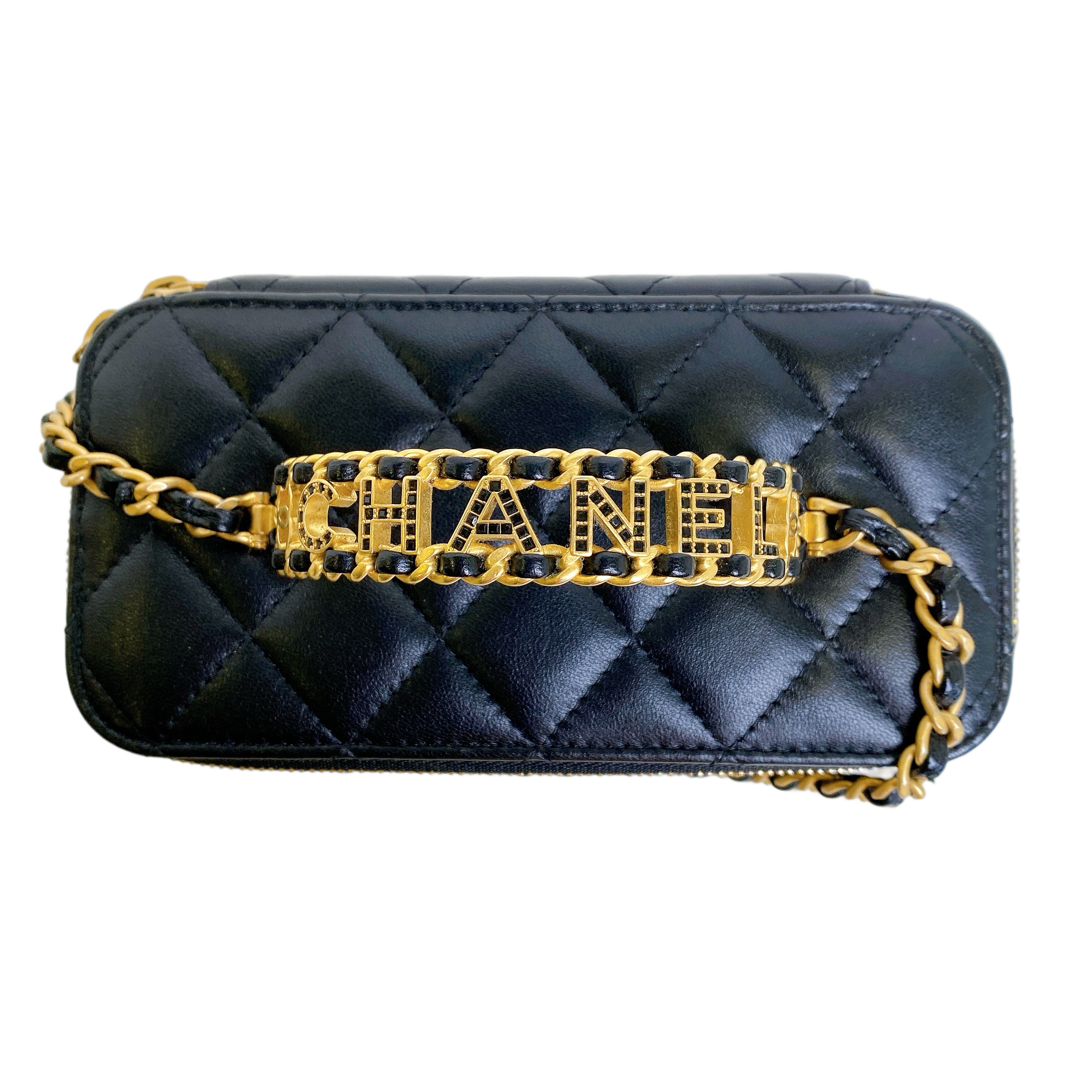 CHANEL VANITY WITH CHAIN TOP HANDLE