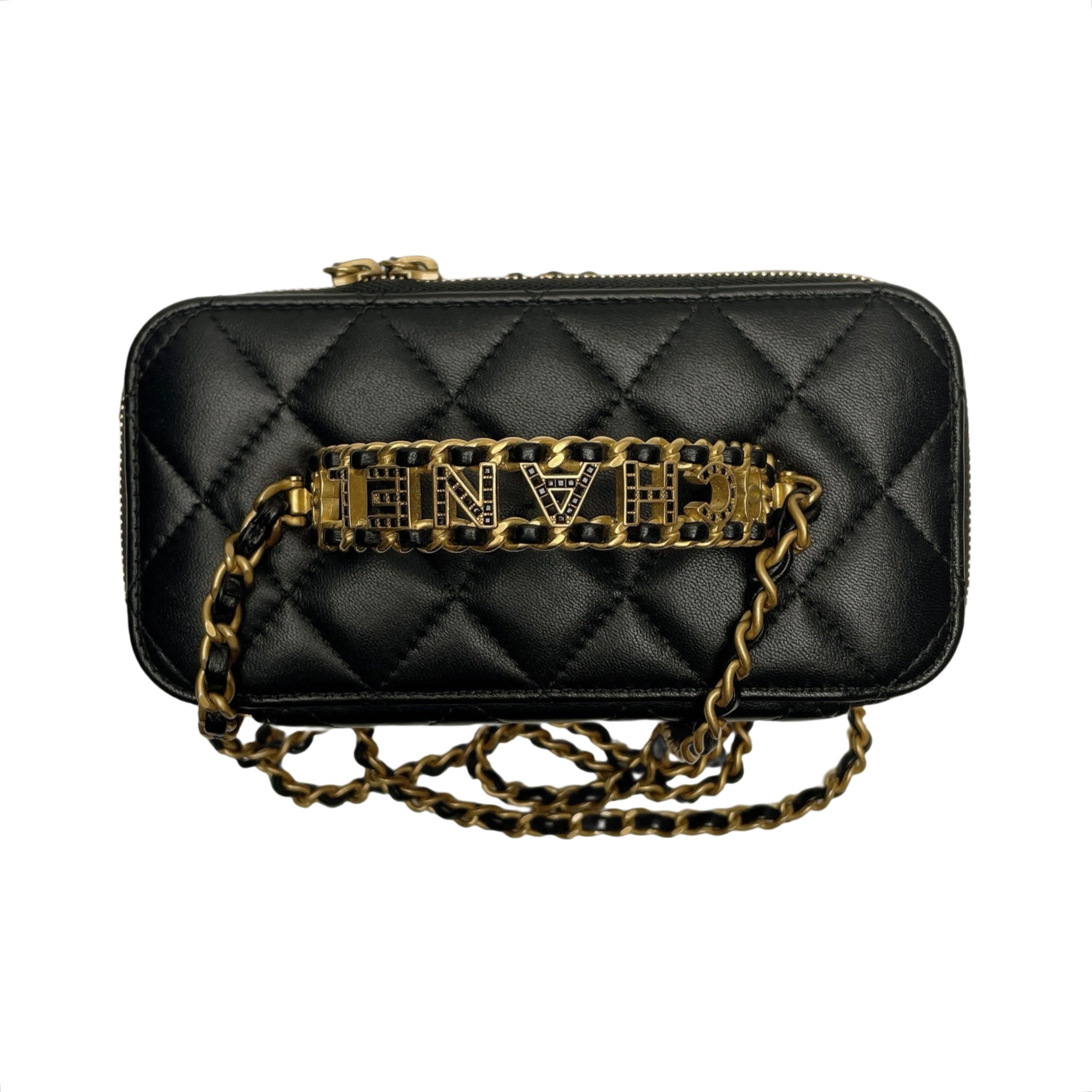 CHANEL VANITY WITH CHAIN TOP HANDLE