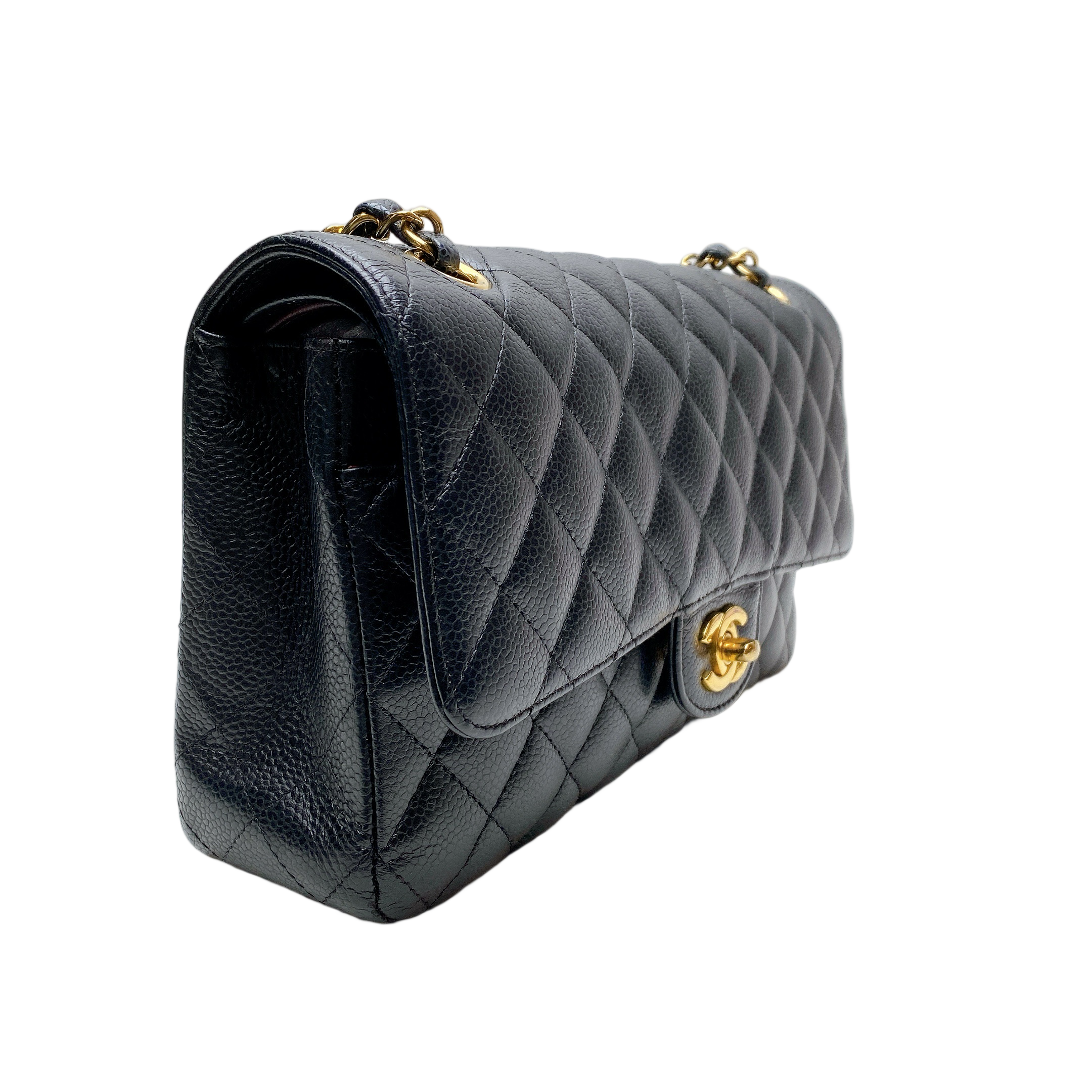 CHANEL CF MEDIUM CAVIAR IN GHW