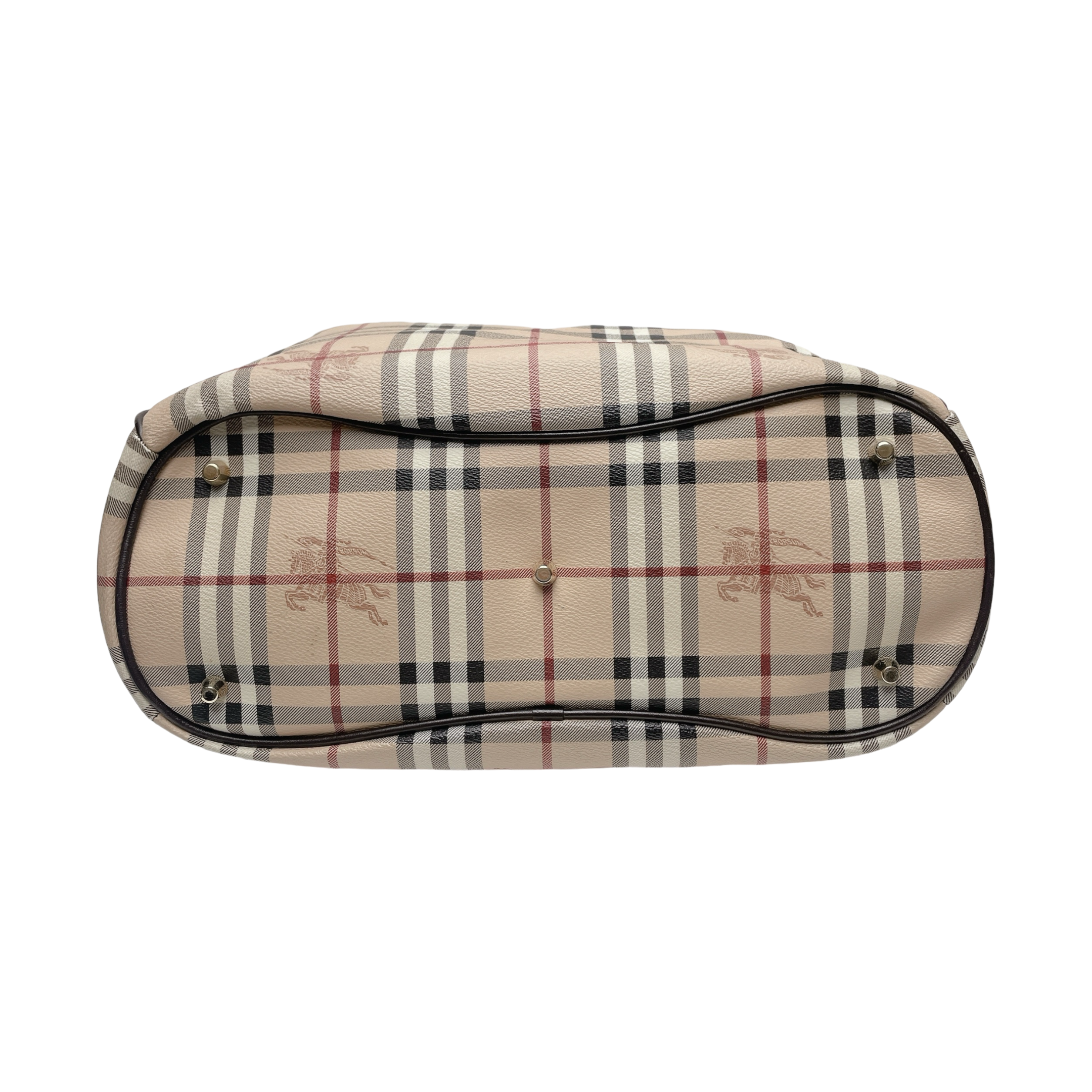BURBERRY HAYMARKET CHECK MEDIUM WILENMORE HOBO TOTE