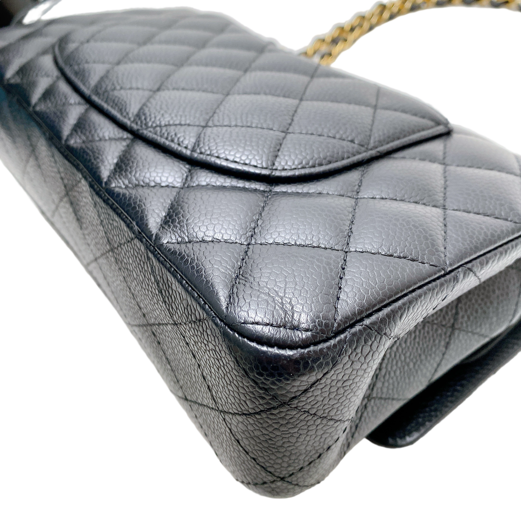 CHANEL CF MEDIUM CAVIAR IN GHW