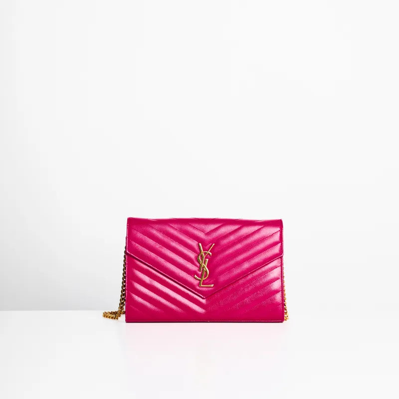 Hot pink ysl online clutch