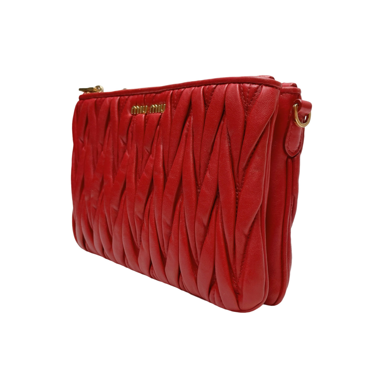 MIUMIU MATELASSÉ LEATHER SHOULDER BAG