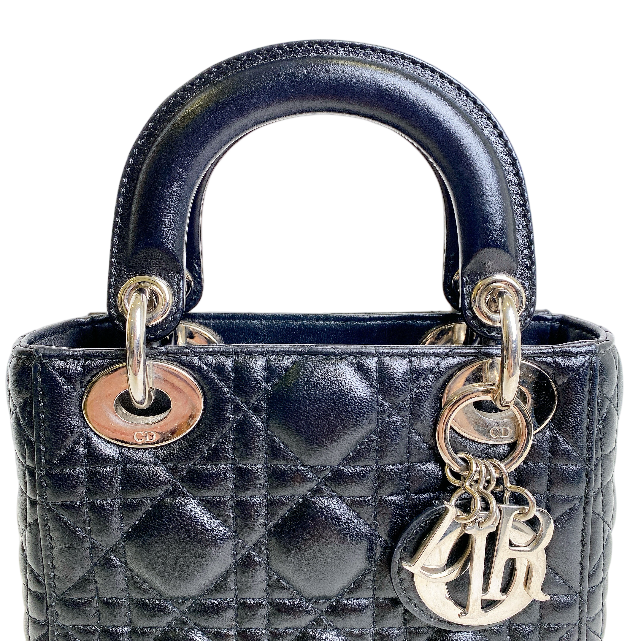 LADY DIOR MINI IN BLACK