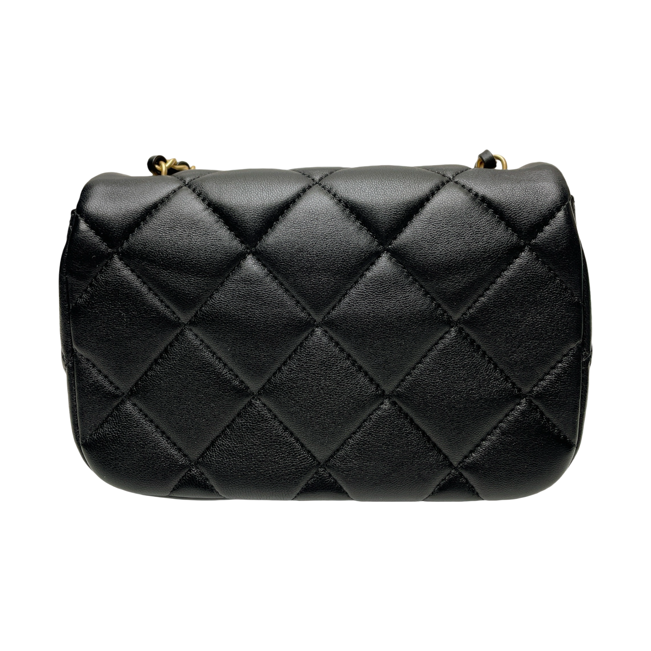 CHANEL FLAP MINI SQUARE DOUBLE PEARL CRUSH