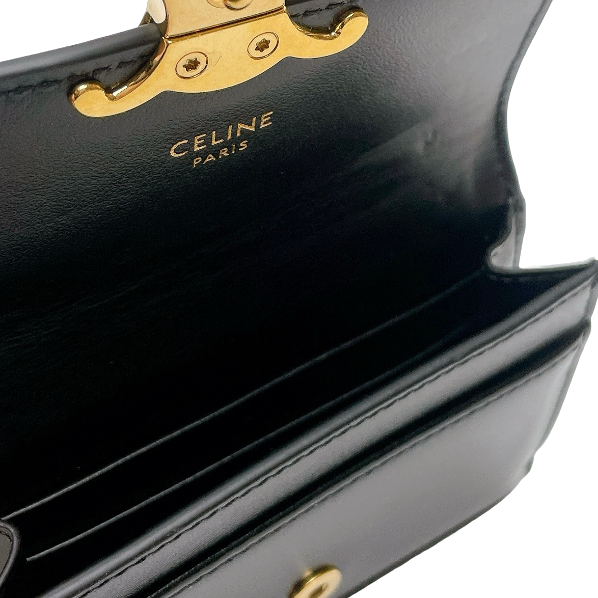 CELINE CARD HODER WITH FLAP TRIOMPHE
