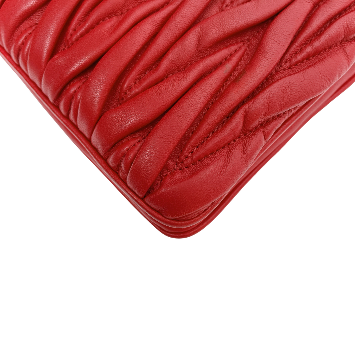 MIUMIU MATELASSÉ LEATHER SHOULDER BAG