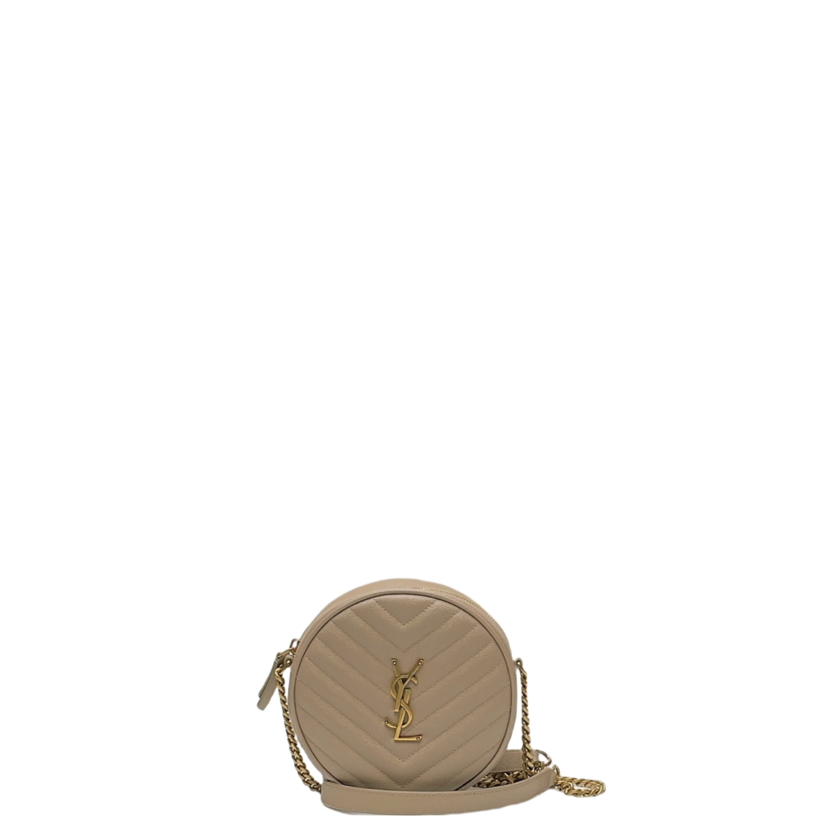 YSL ROUND VINYLE CAMERA BAG