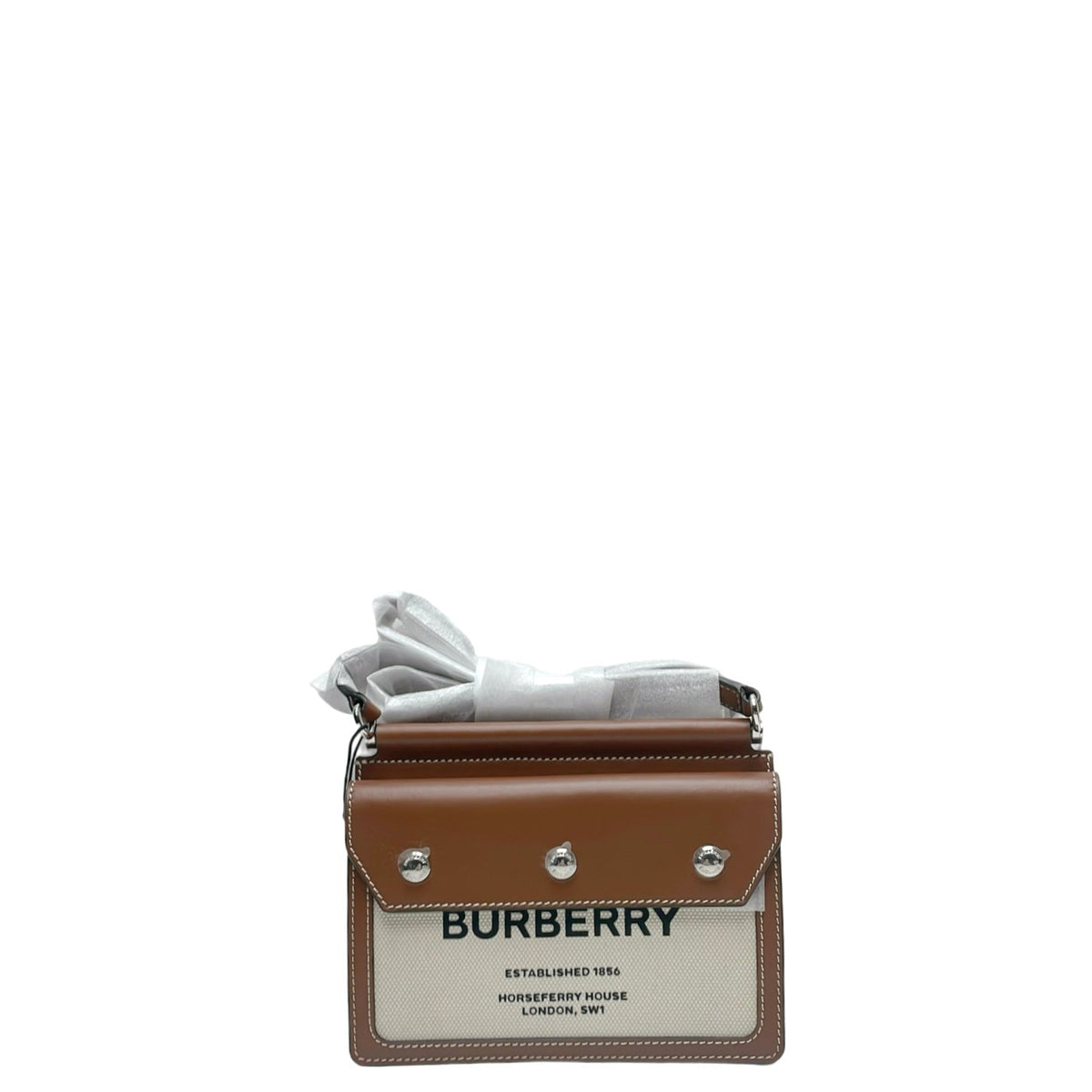 BURBERRY MINI HORSEFERRY PRINT TITILE BAG