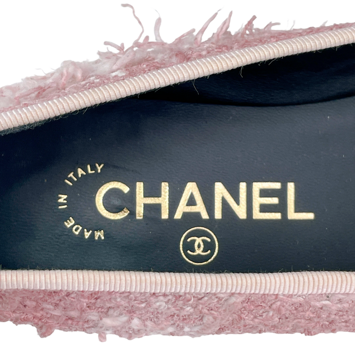 CHANEL TWEED CAP-TOE BALLET FLATS