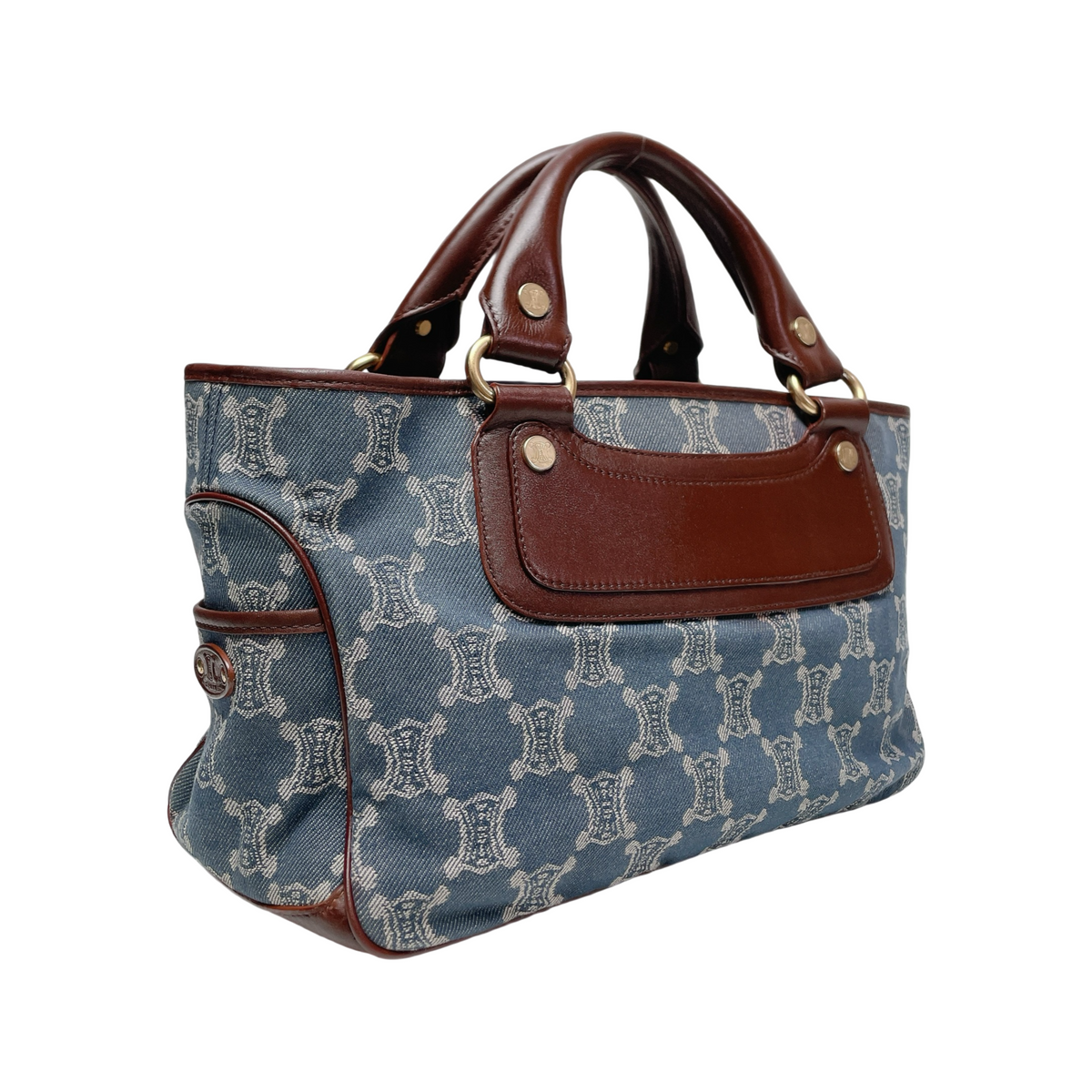 CELINE PARIS MACADAM DENIM BOOGIE BAG