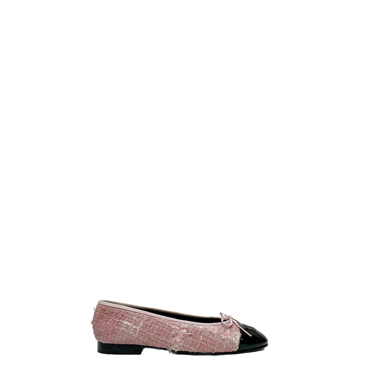 CHANEL TWEED CAP-TOE BALLET FLATS