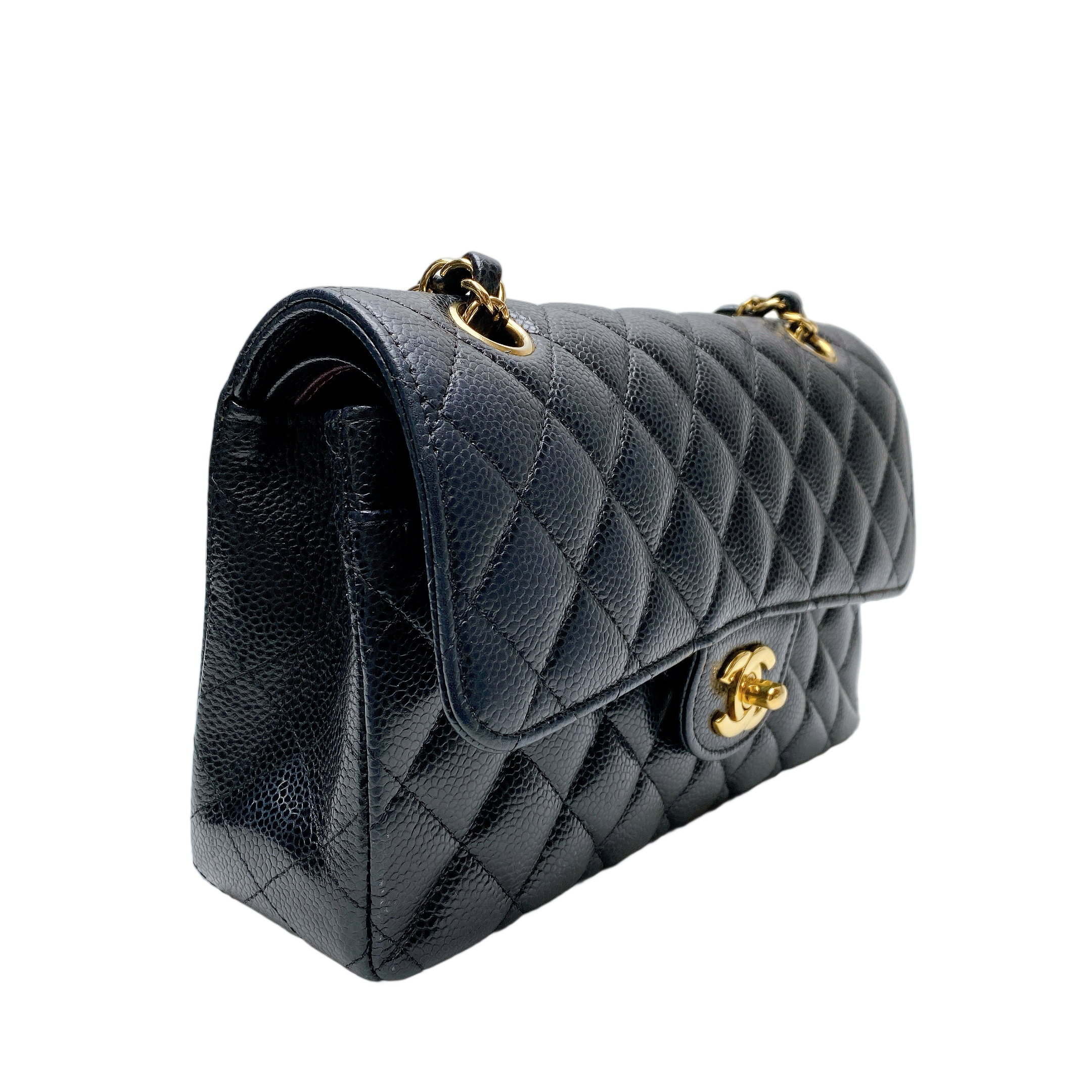 CHANEL CF SMALL CAVIAR IN GHW