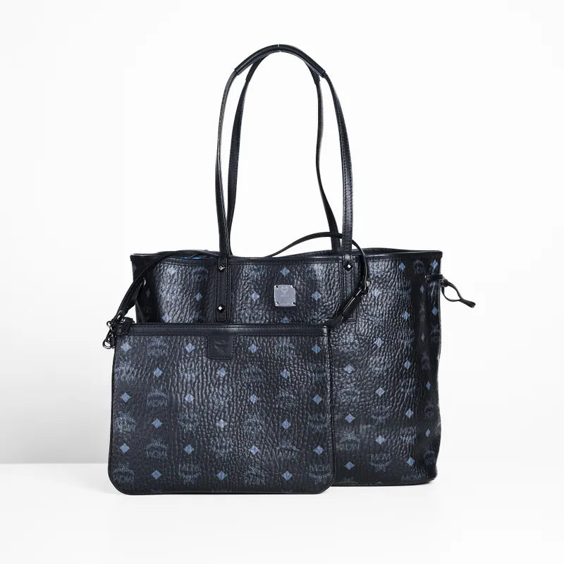 MCM Liz Reversible Tote Bag Medium In Black