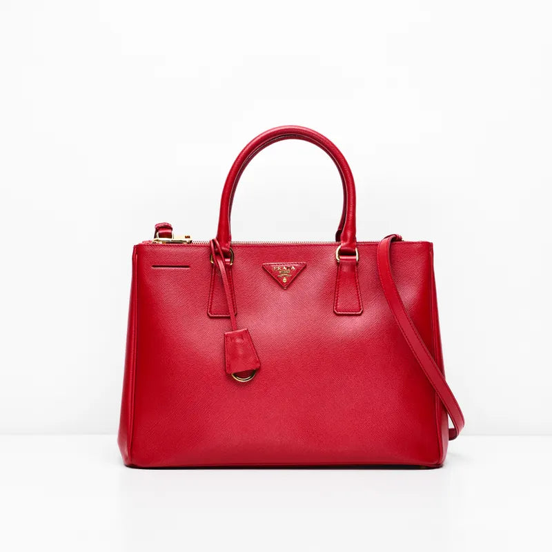 Prada Saffiano Red Galleria Large Tote