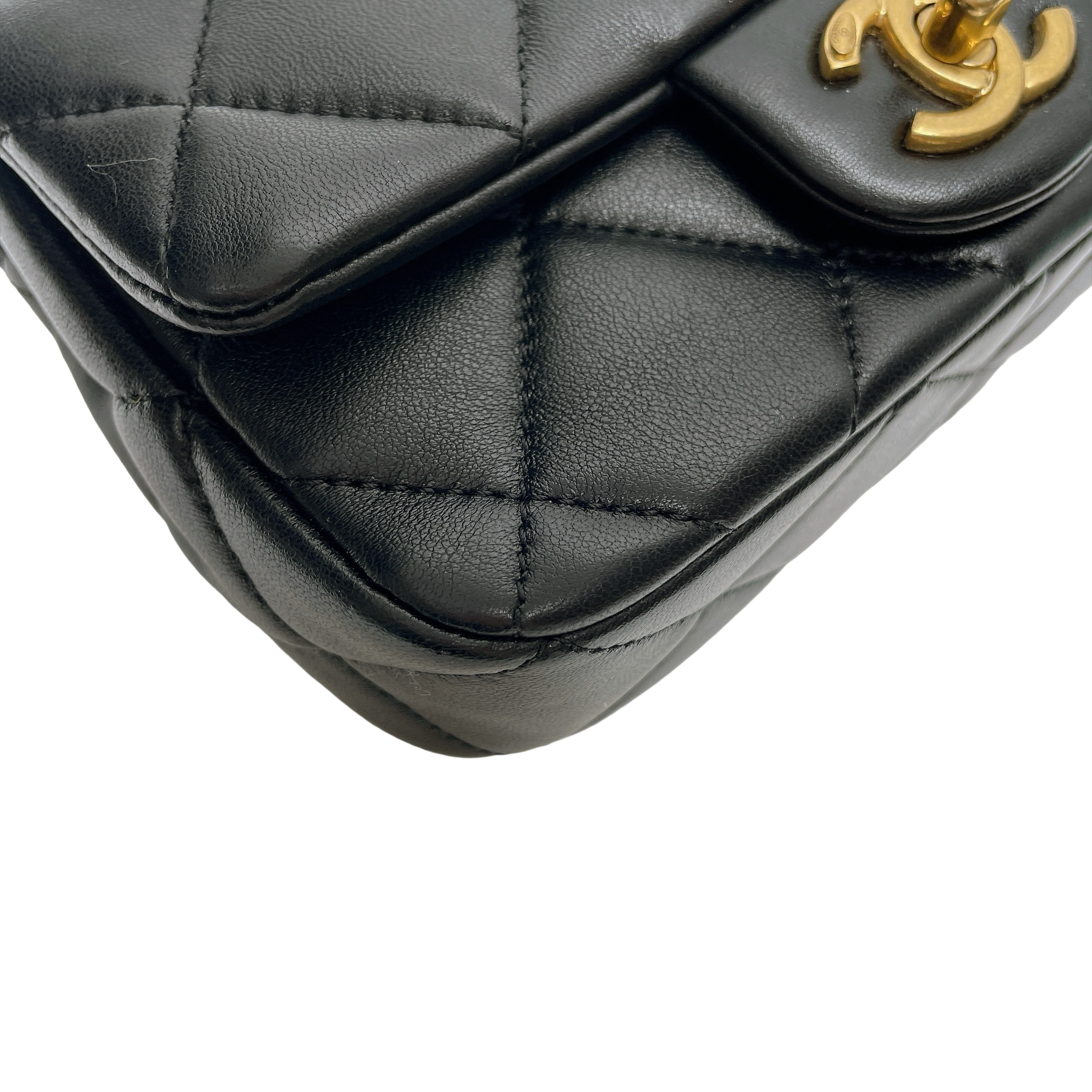 CHANEL FLAP MINI SQUARE DOUBLE PEARL CRUSH