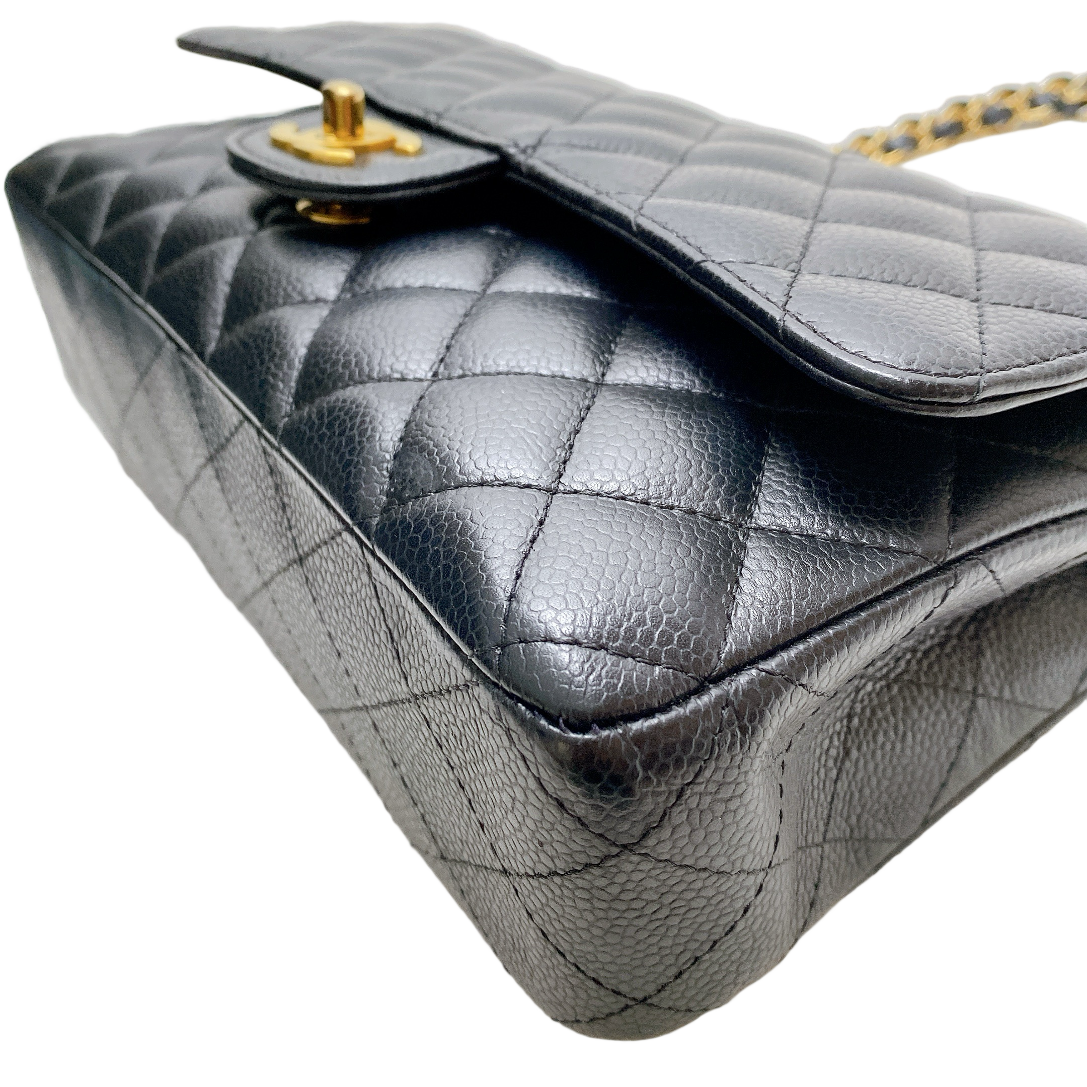 CHANEL CF MEDIUM CAVIAR IN GHW