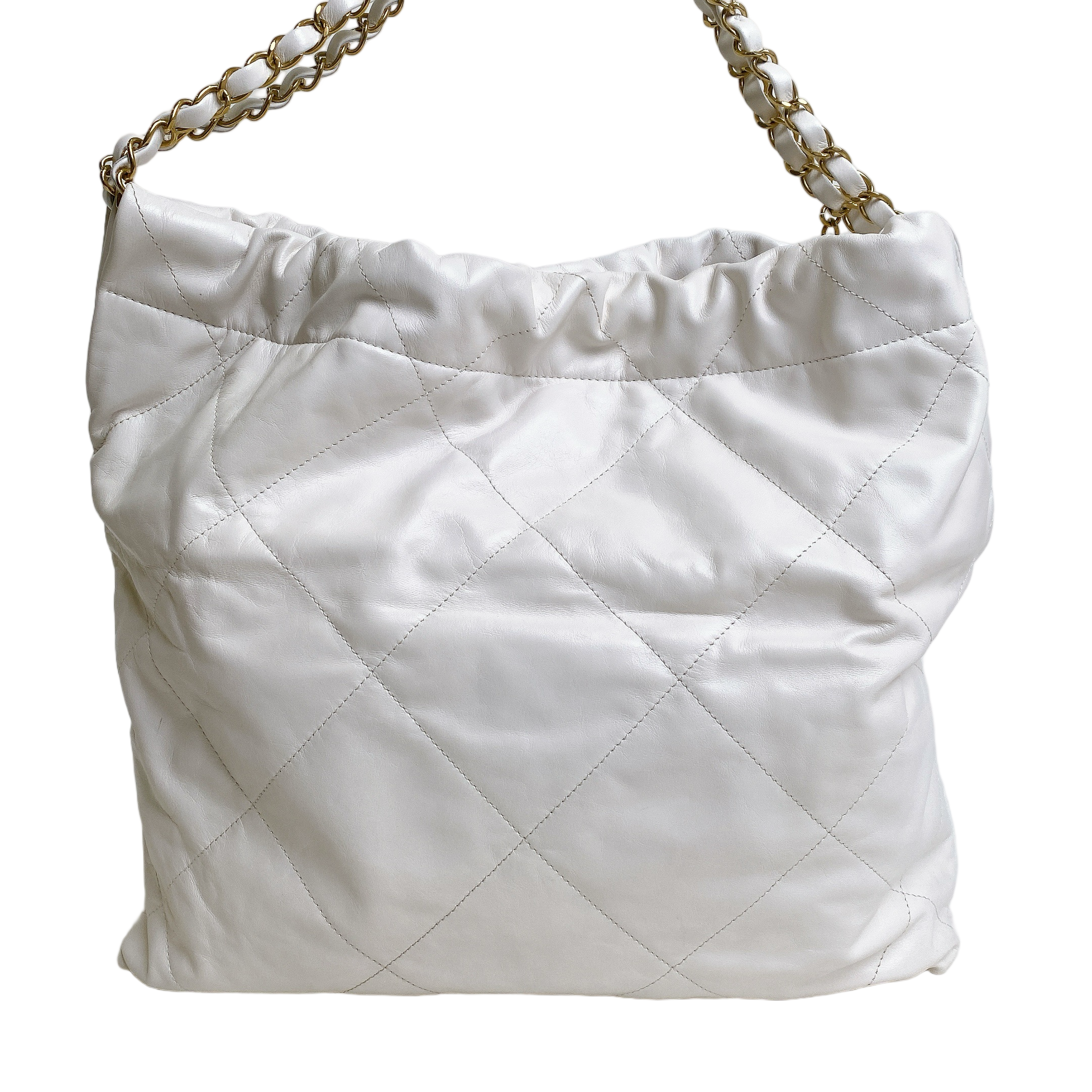 CHANEL 22 LARGE WHITE