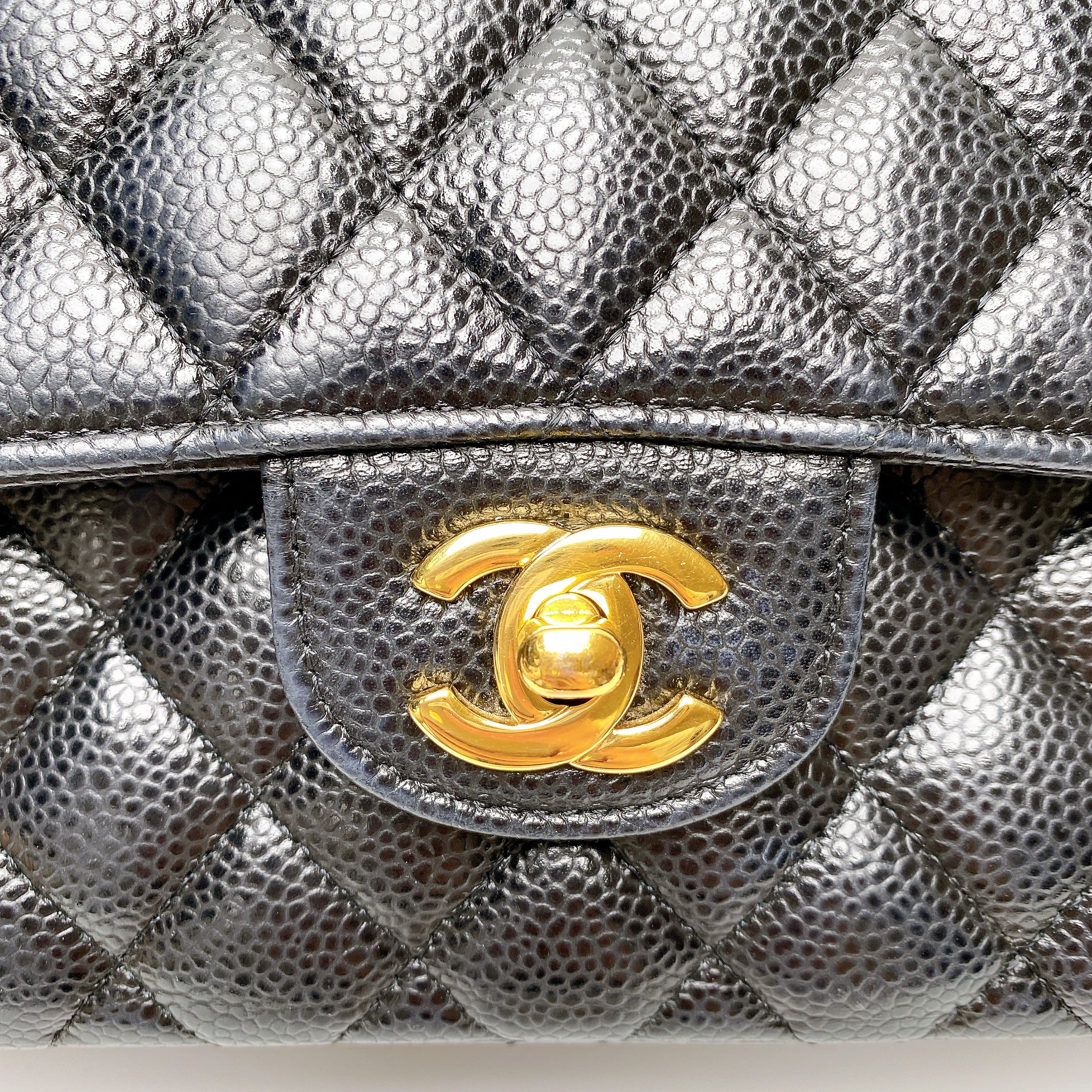 CHANEL CF SMALL CAVIAR IN GHW