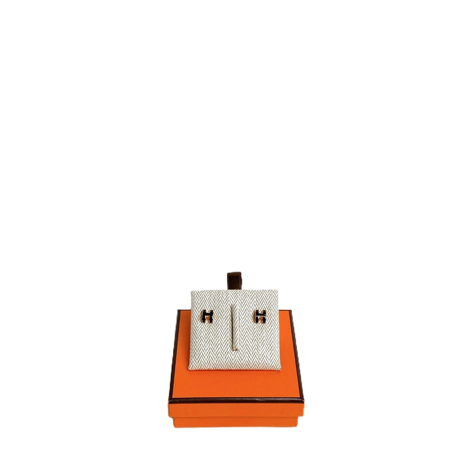 HERMES EARRING MINI POP H IN BLACK