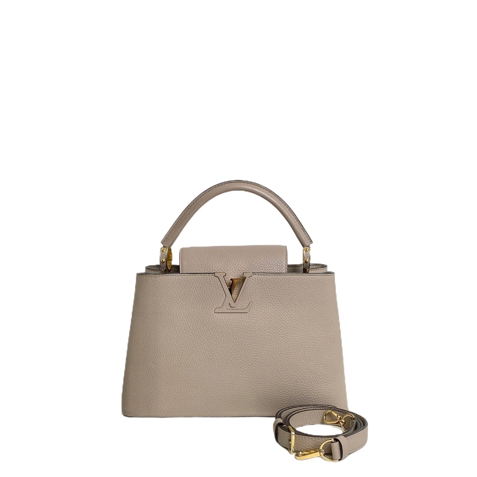 LV CAPUCINES MM IN BEIGE