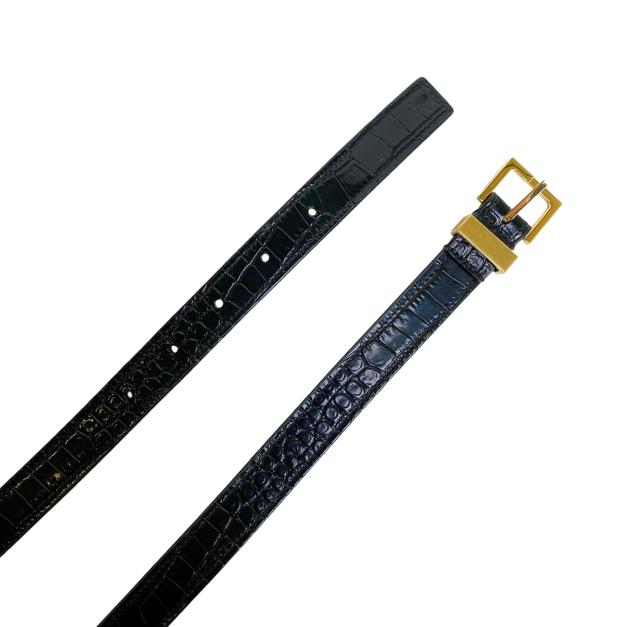 YSL MANHATTAN IN CROCODILE EMBOSSED