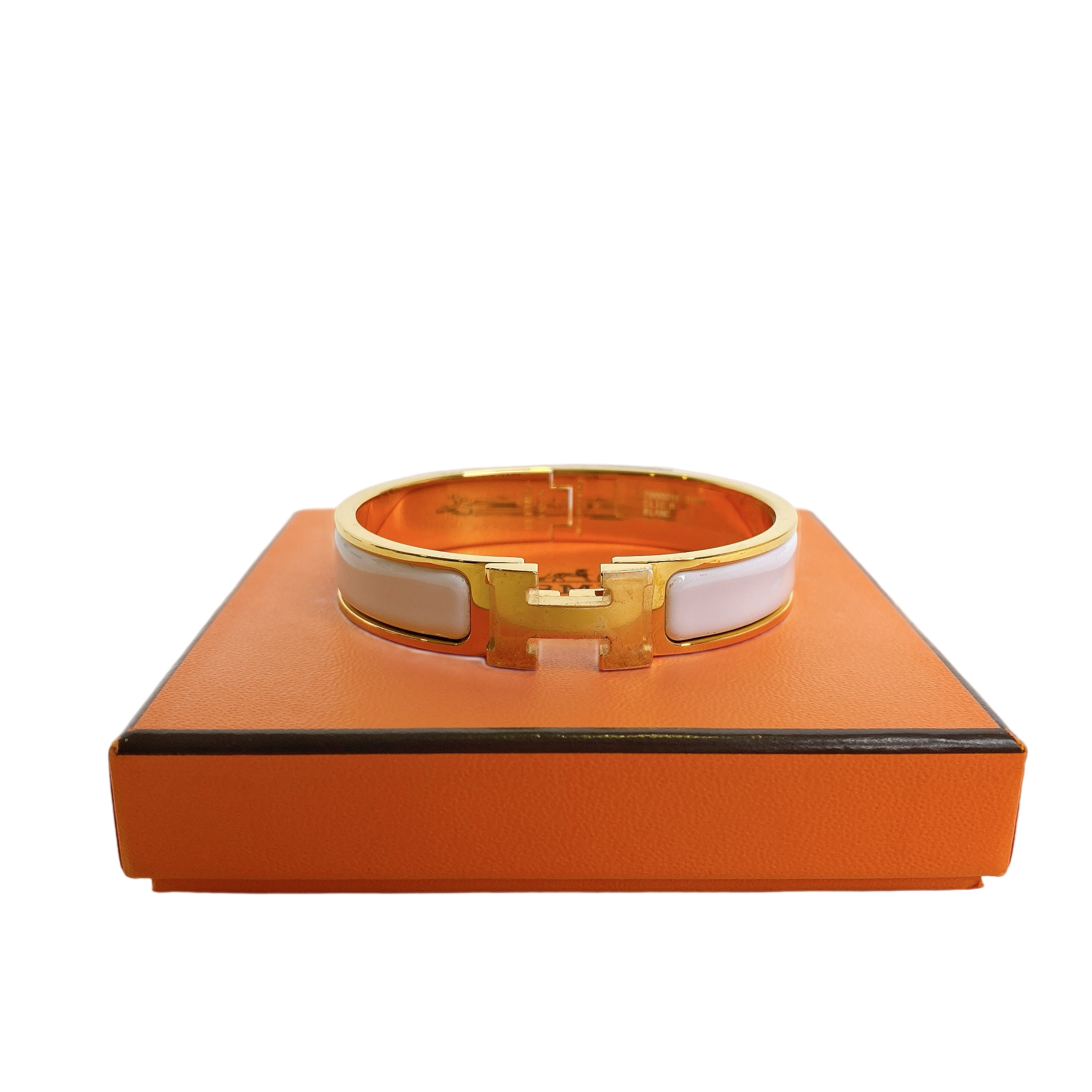 HERMES BRACELET WHITE GHW