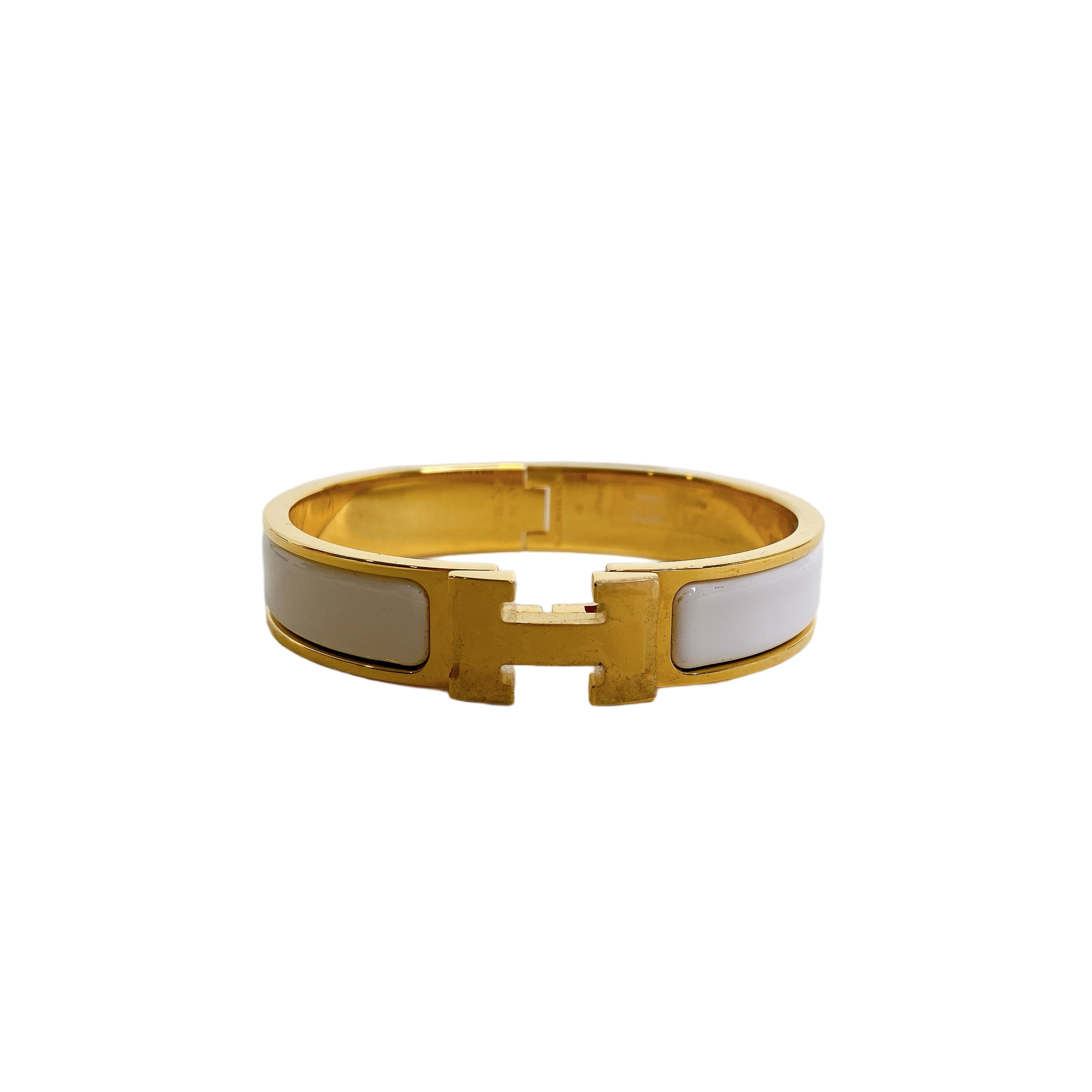 HERMES BRACELET WHITE GHW