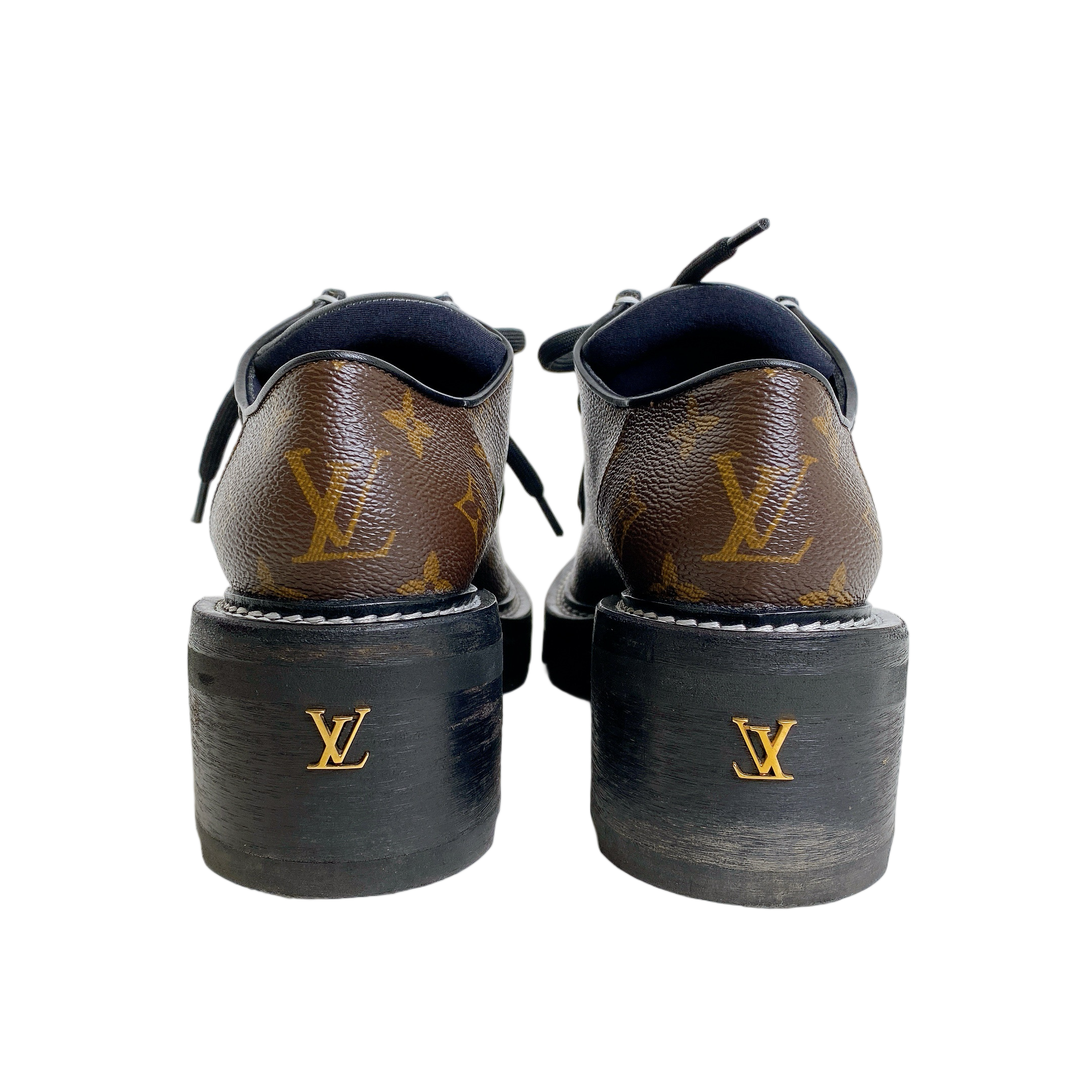 LV MONOGRAM CALFSKIN BEAUBOURG PLATFORM DERBY