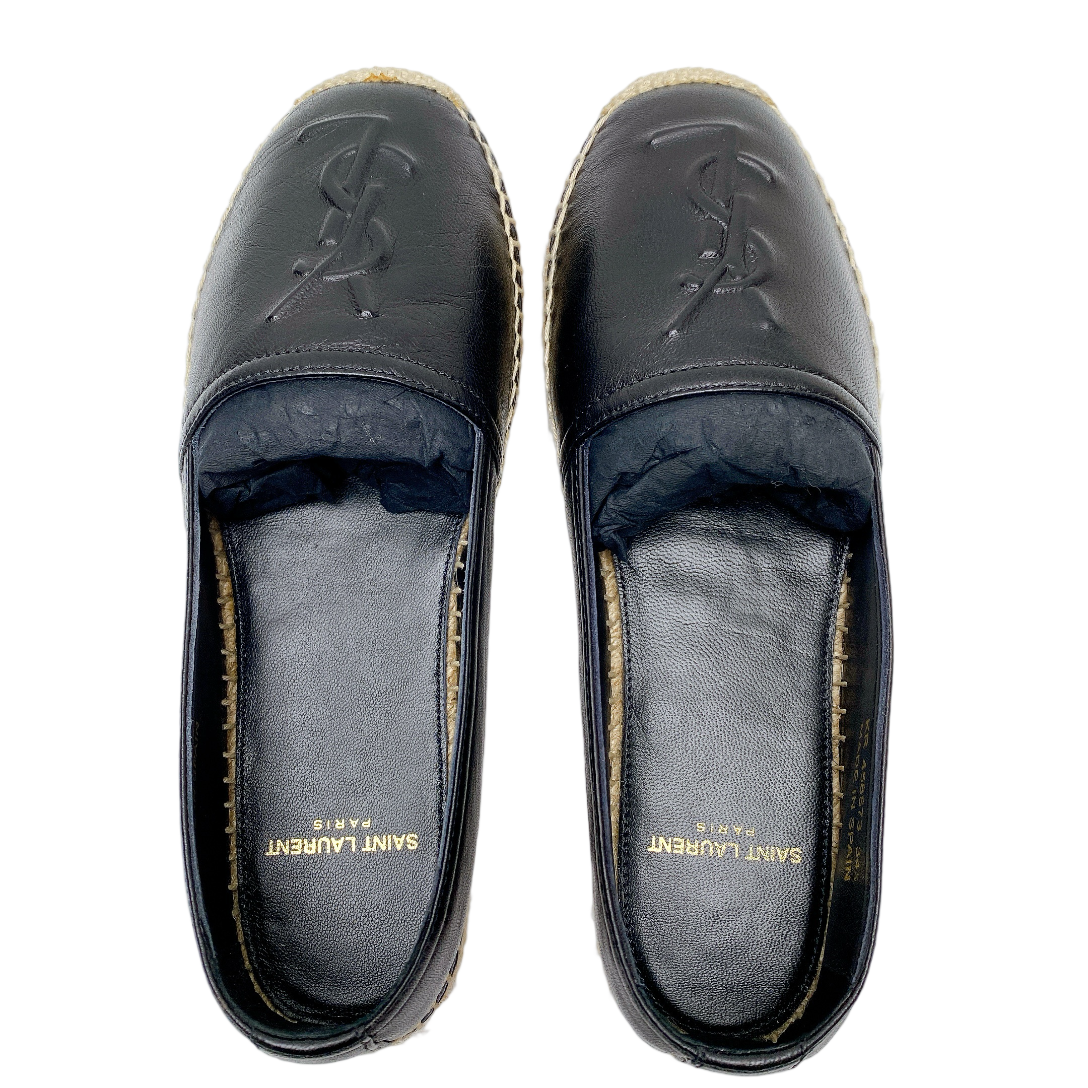 YSL CASSANDRE SLIP-ON ESPADRILLES