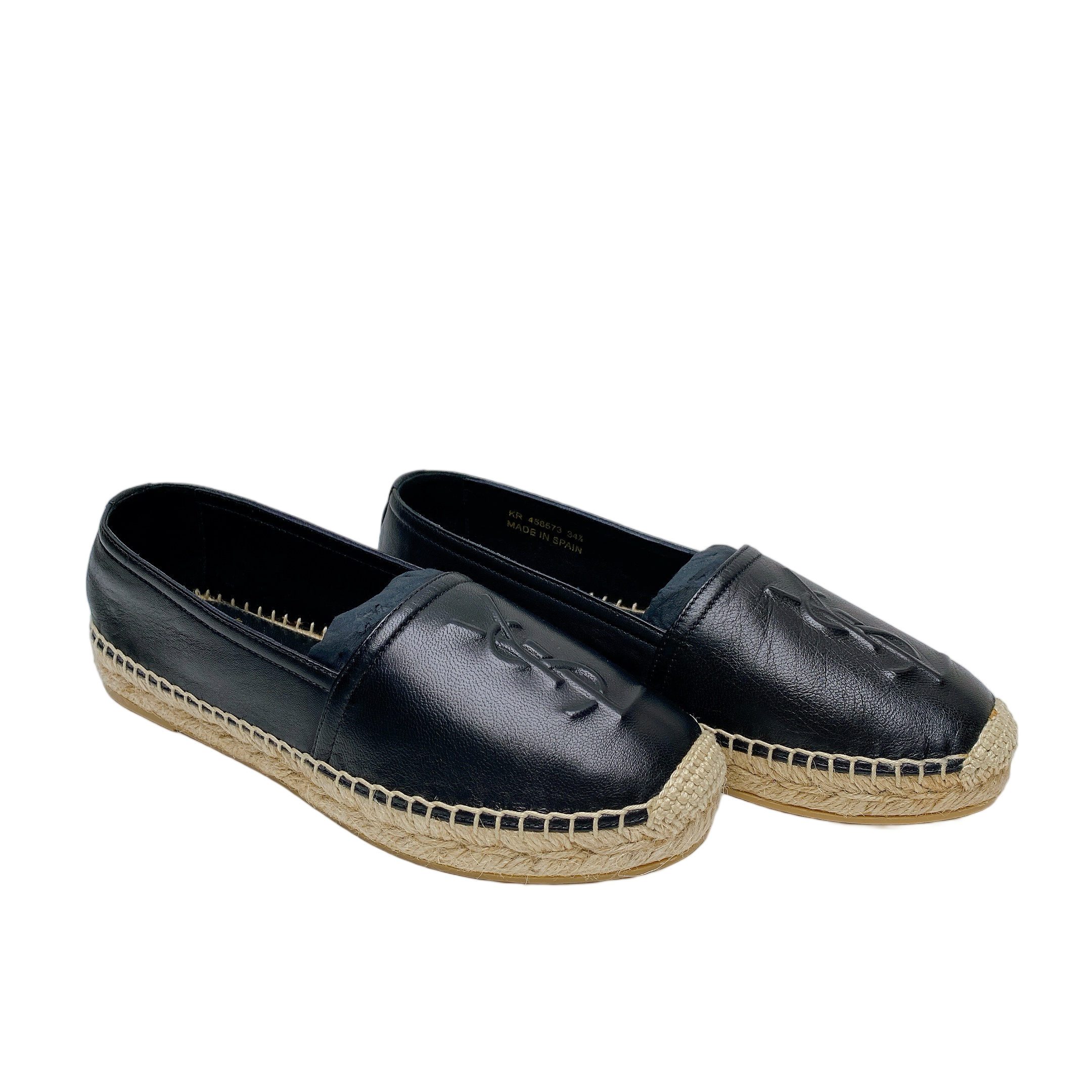YSL CASSANDRE SLIP-ON ESPADRILLES