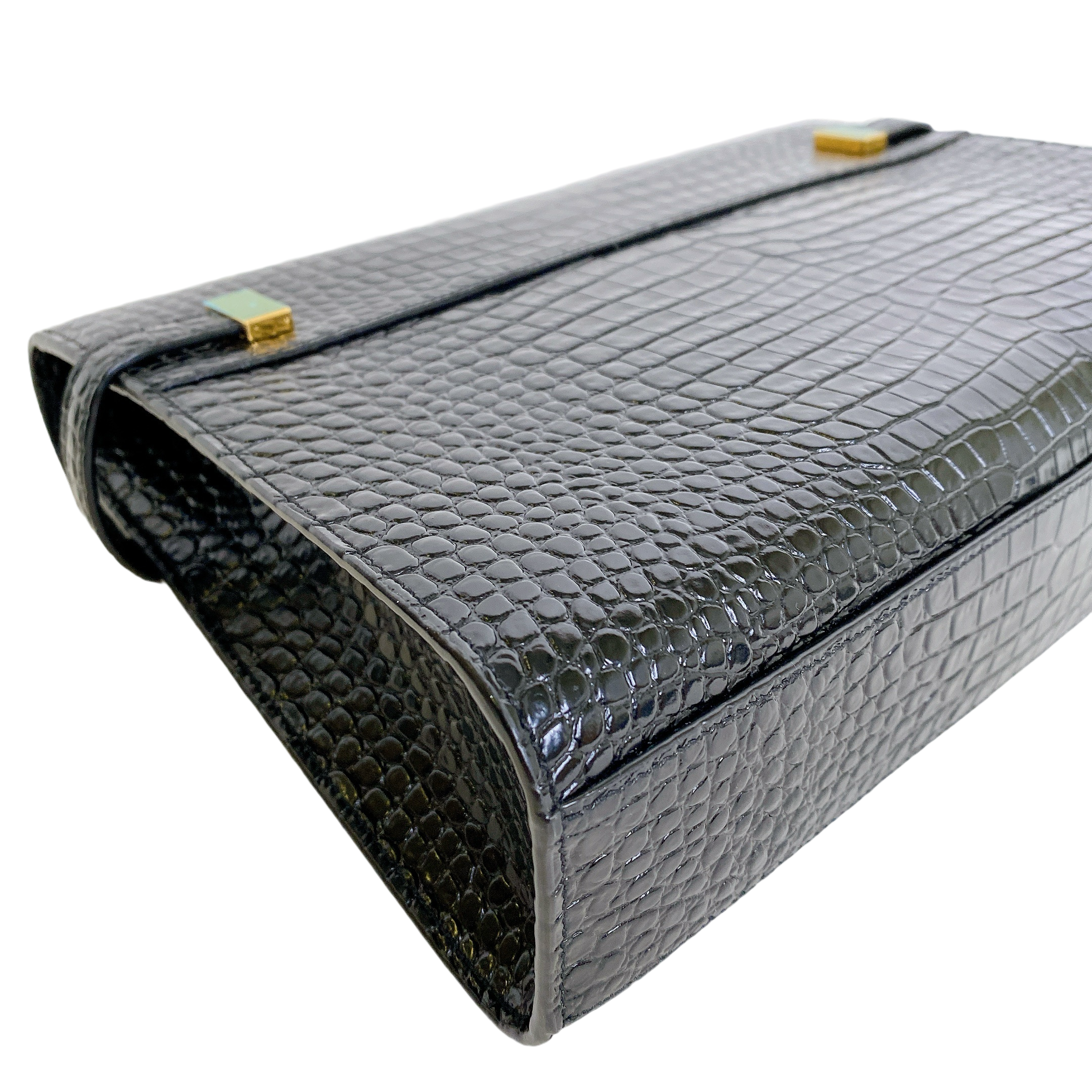 YSL MANHATTAN IN CROCODILE EMBOSSED