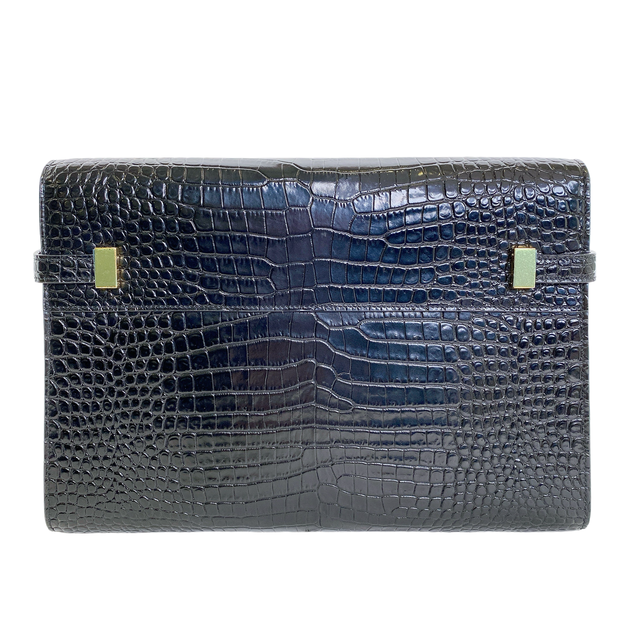 YSL MANHATTAN IN CROCODILE EMBOSSED