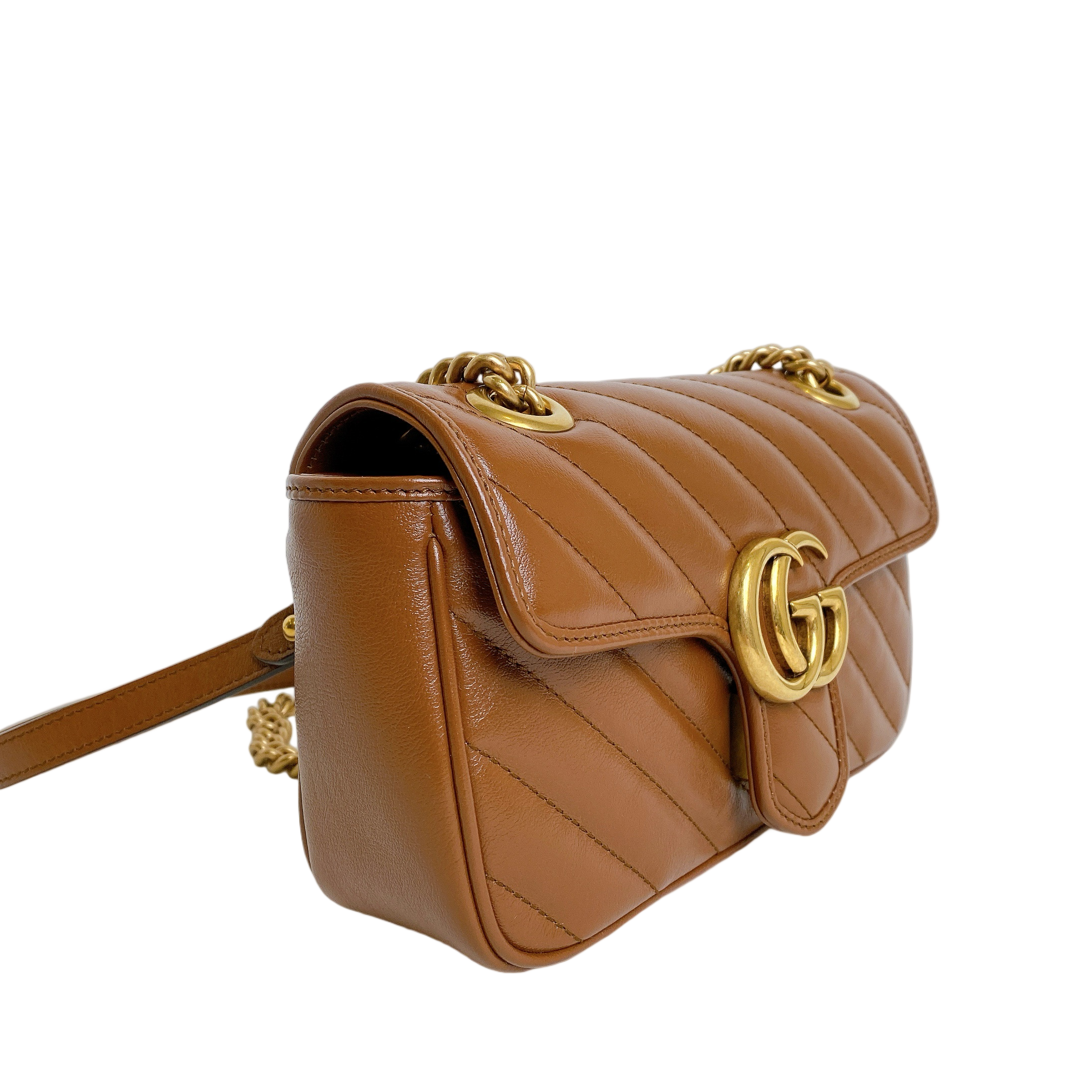GUCCI MARMONT MINI IN CARAMEL