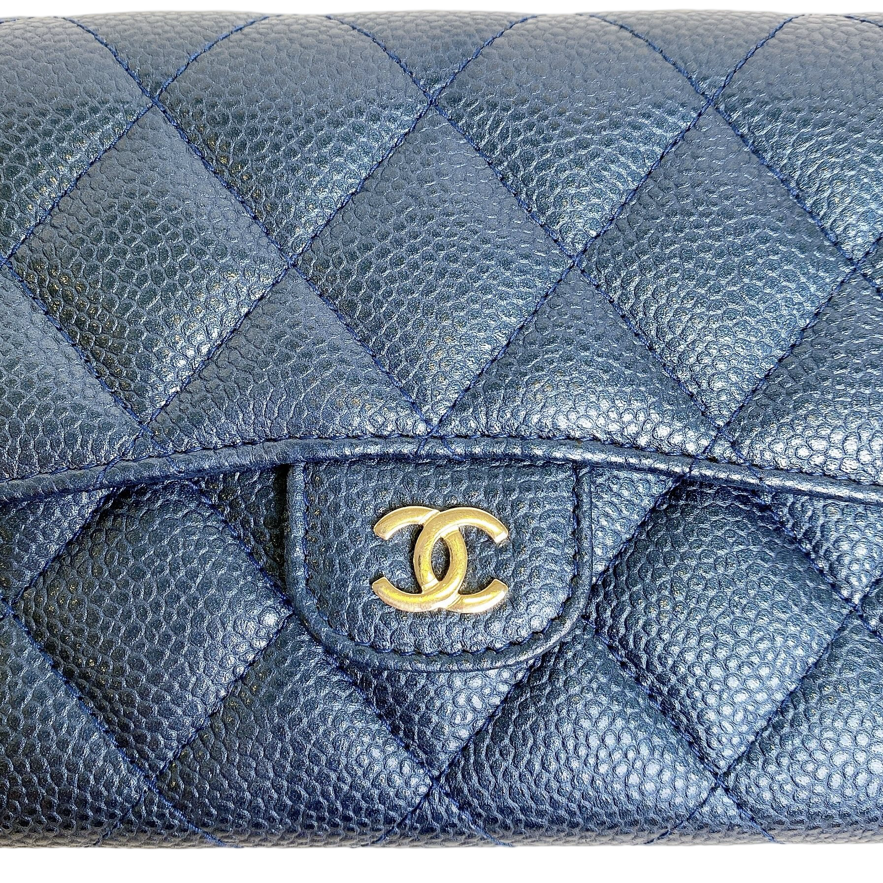 CHANEL LONG WALLET IN BLUE