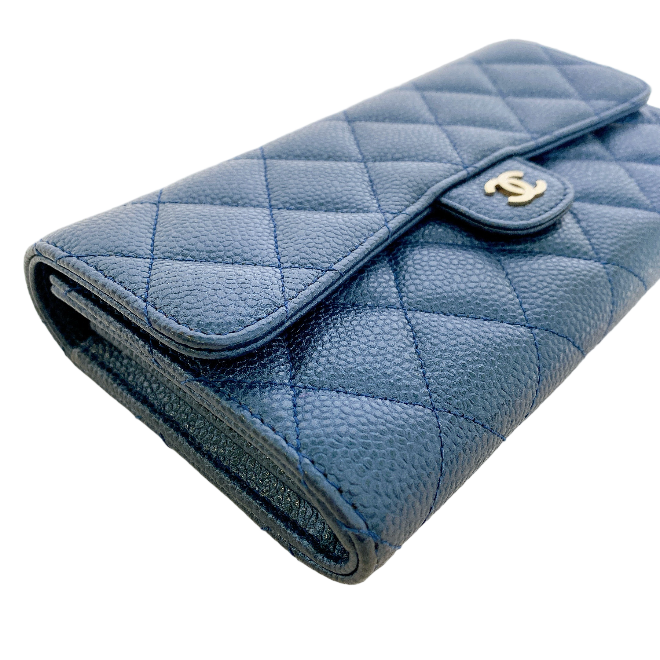 CHANEL LONG WALLET IN BLUE