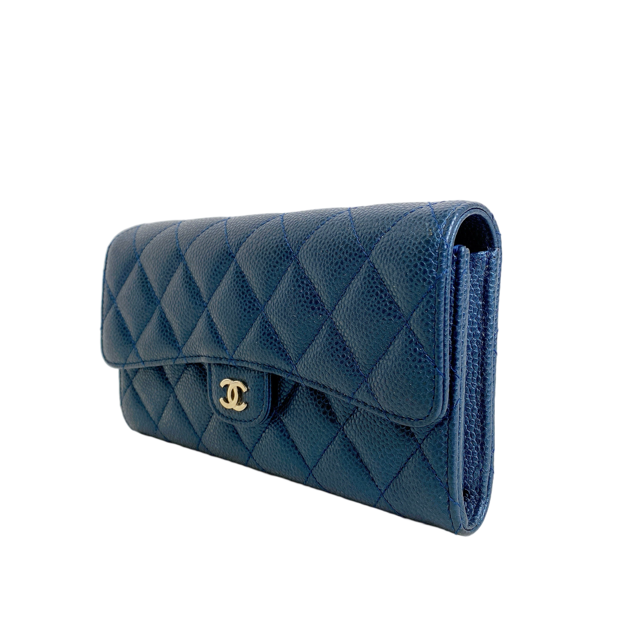 CHANEL LONG WALLET IN BLUE