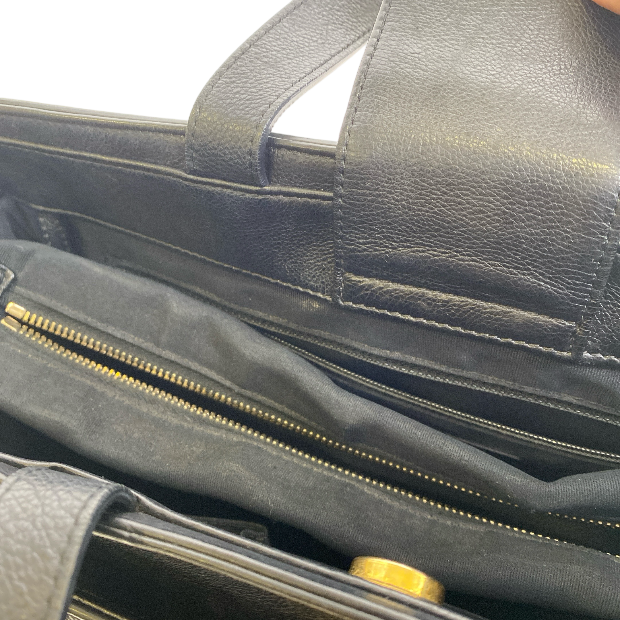 Chanel Black Quilted Caviar Leather Straight Line Tote Bag