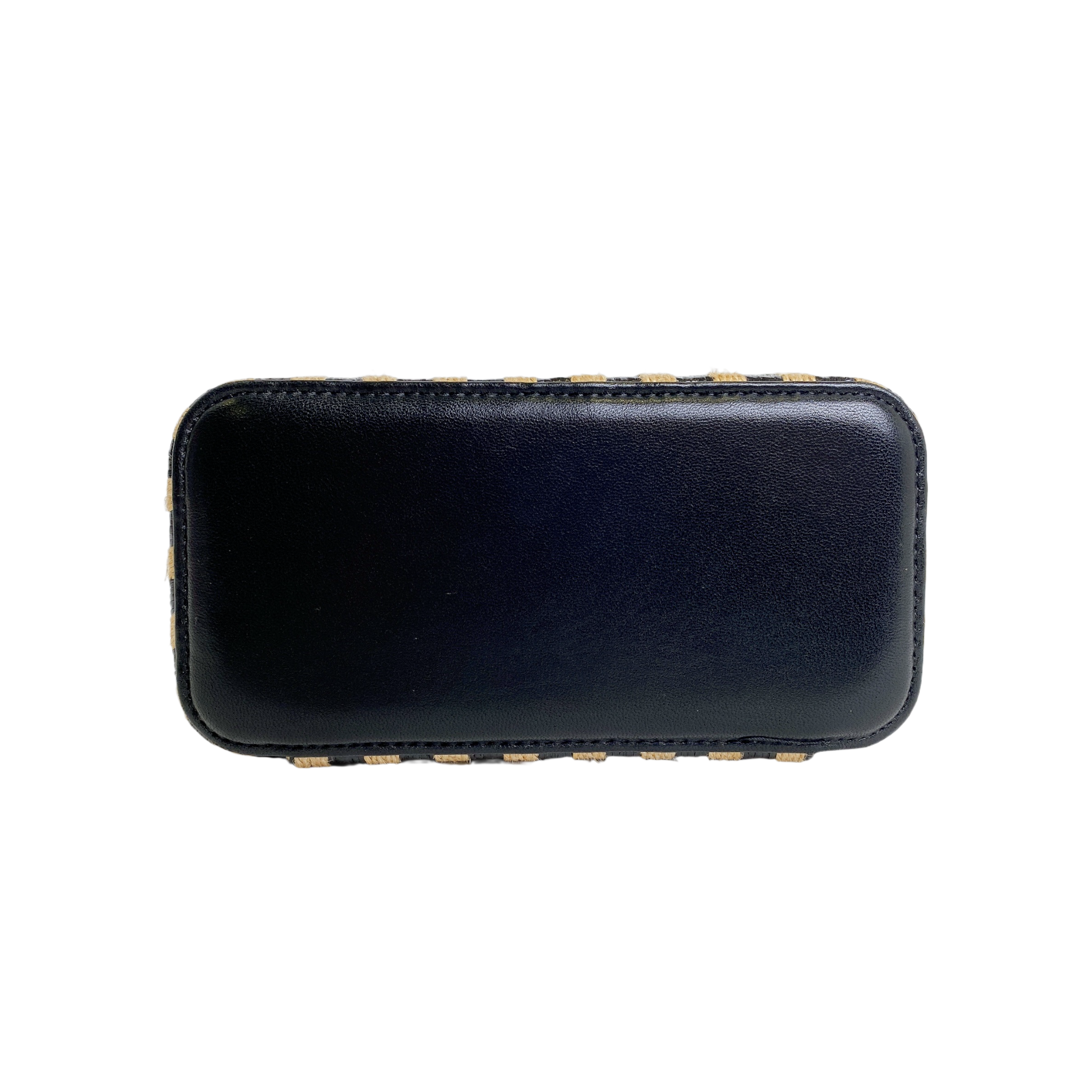 Chanel Vanity Raffia Jute Straw Chain Bag