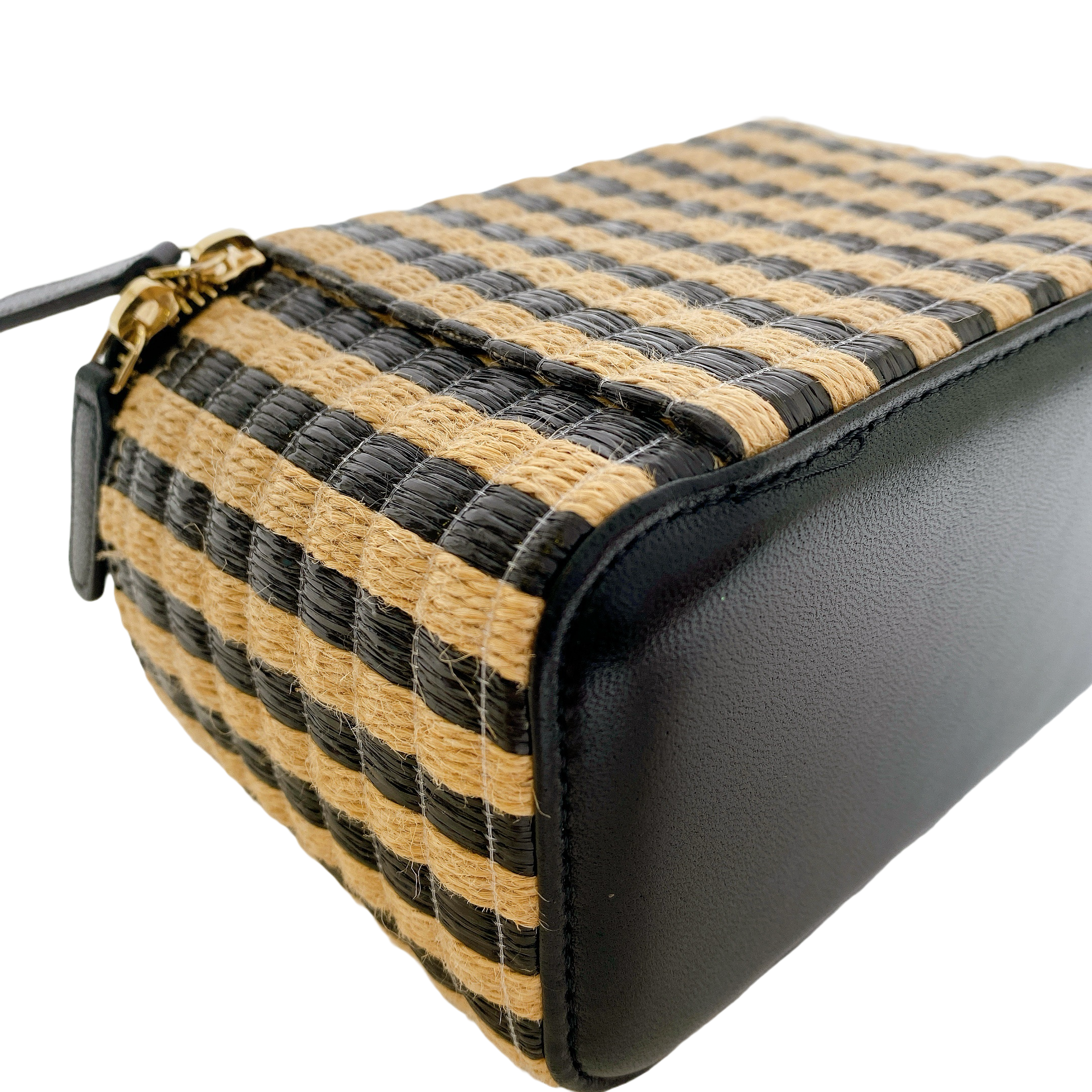 Chanel Vanity Raffia Jute Straw Chain Bag