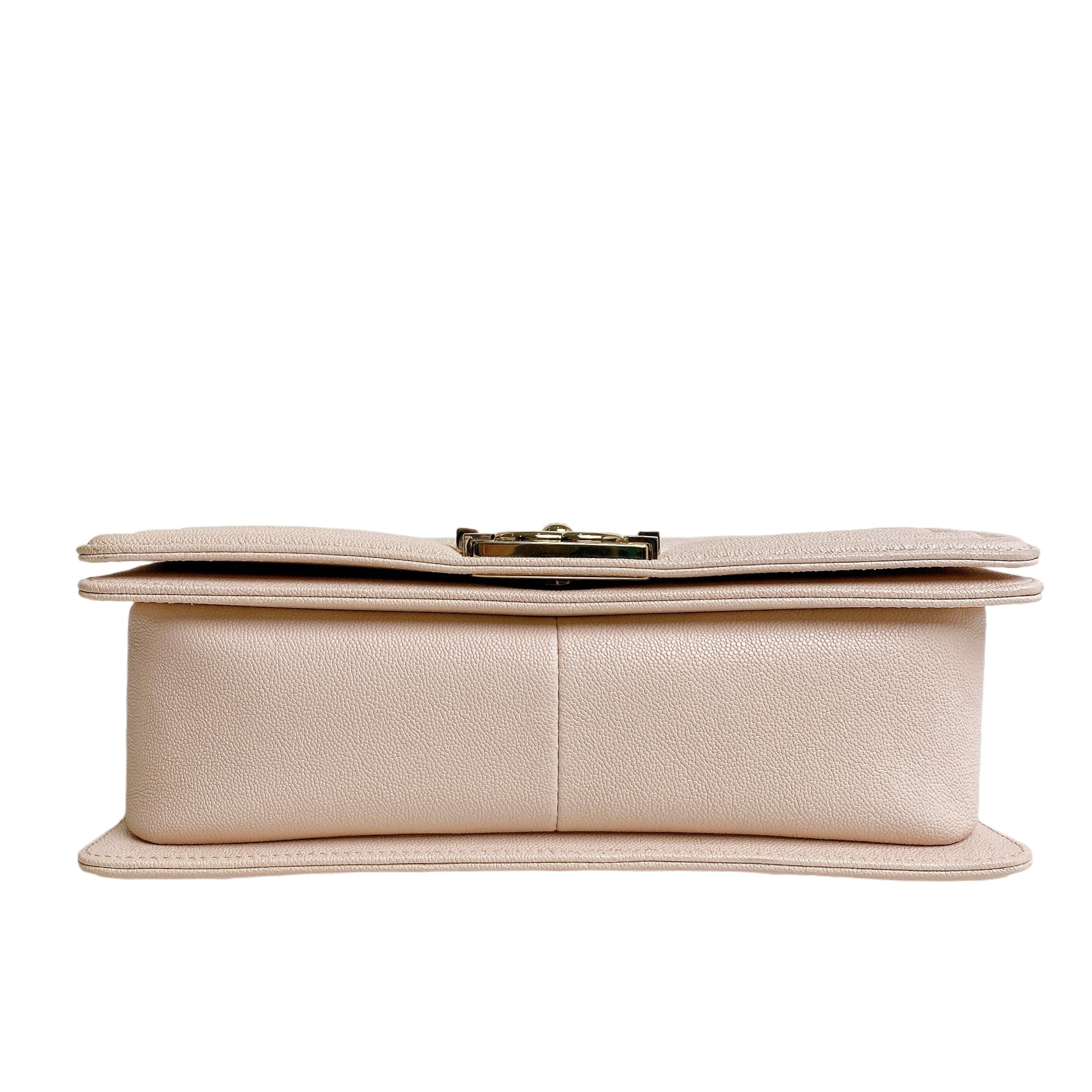 Chanel Le Boy Medium Pink Grained Calfskin GHW