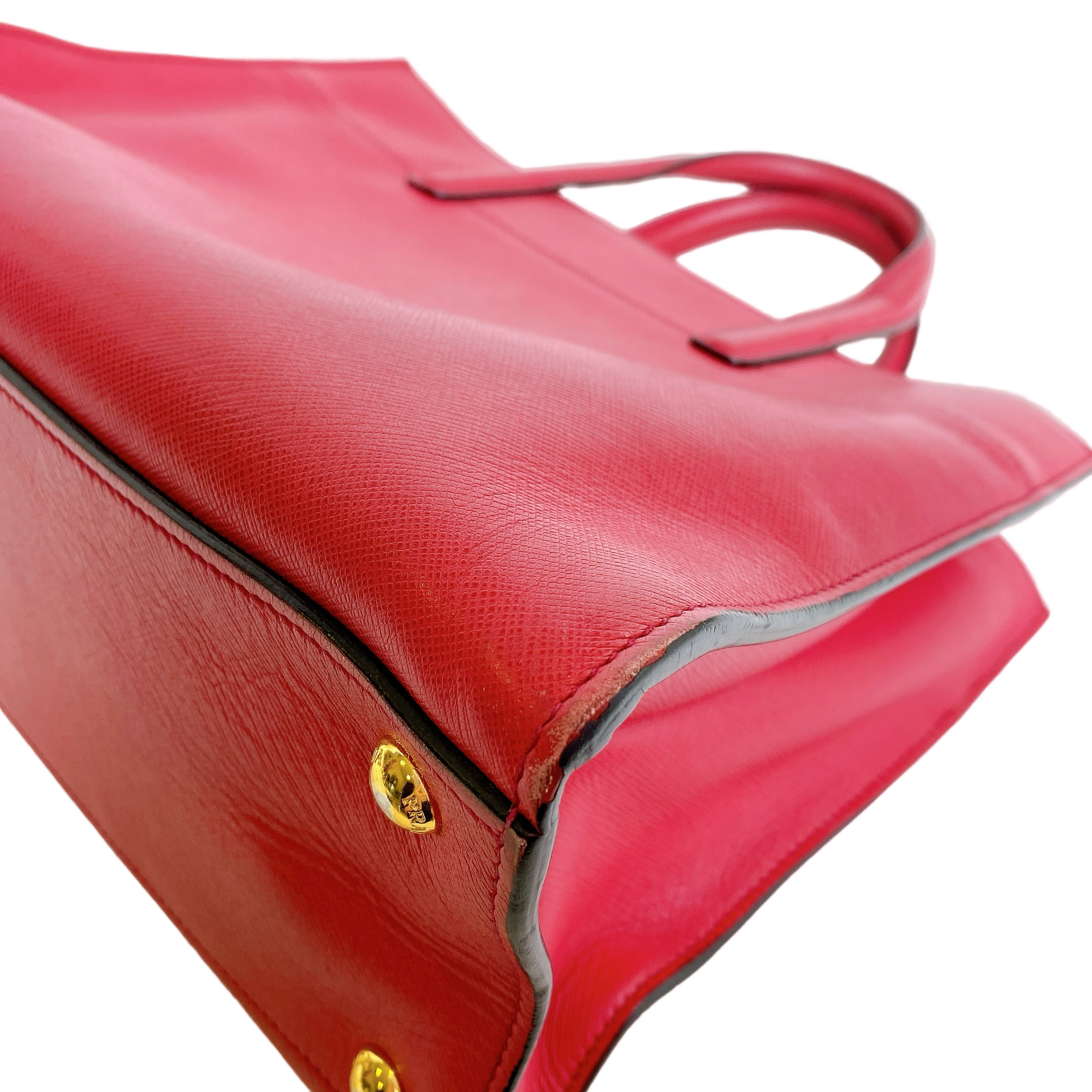 Prada Pink Saffiano Soft Leather Tote Bag