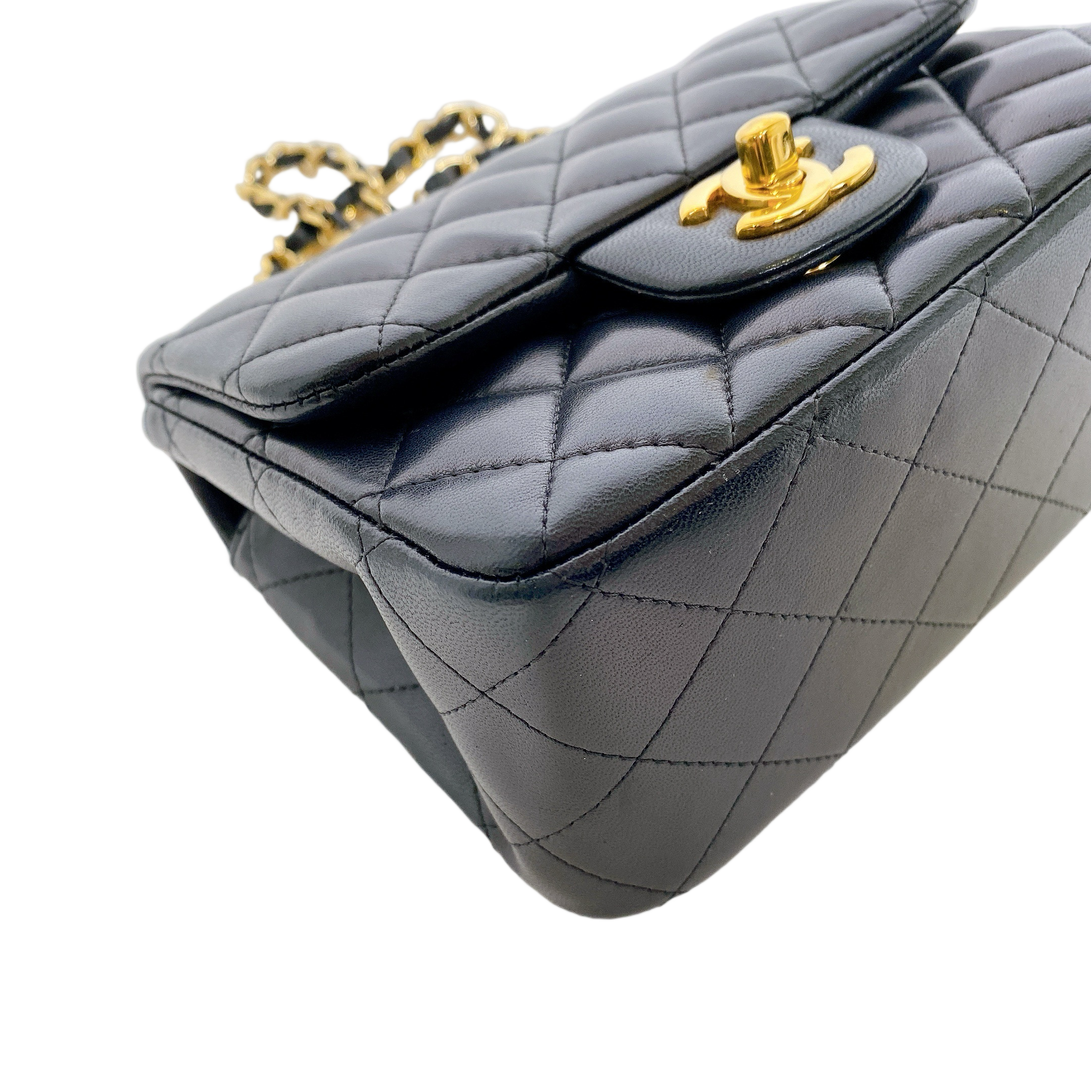 CHANEL CLASSIC MINI SQUARE LAMBSKIN