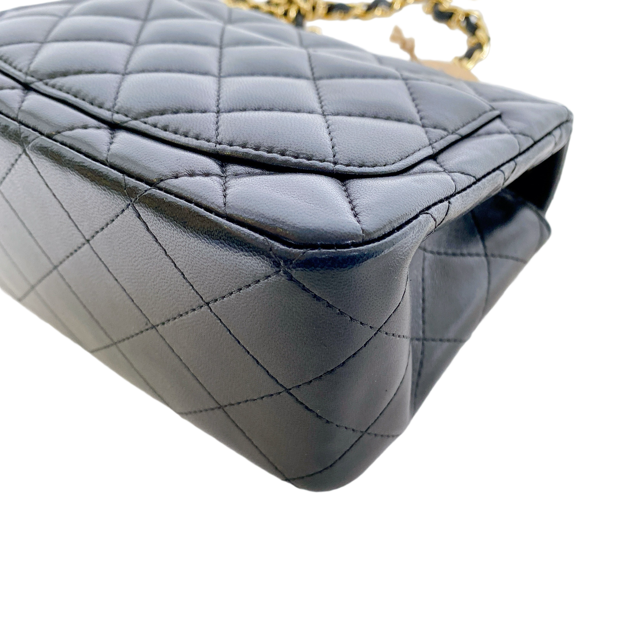 CHANEL CLASSIC MINI SQUARE LAMBSKIN