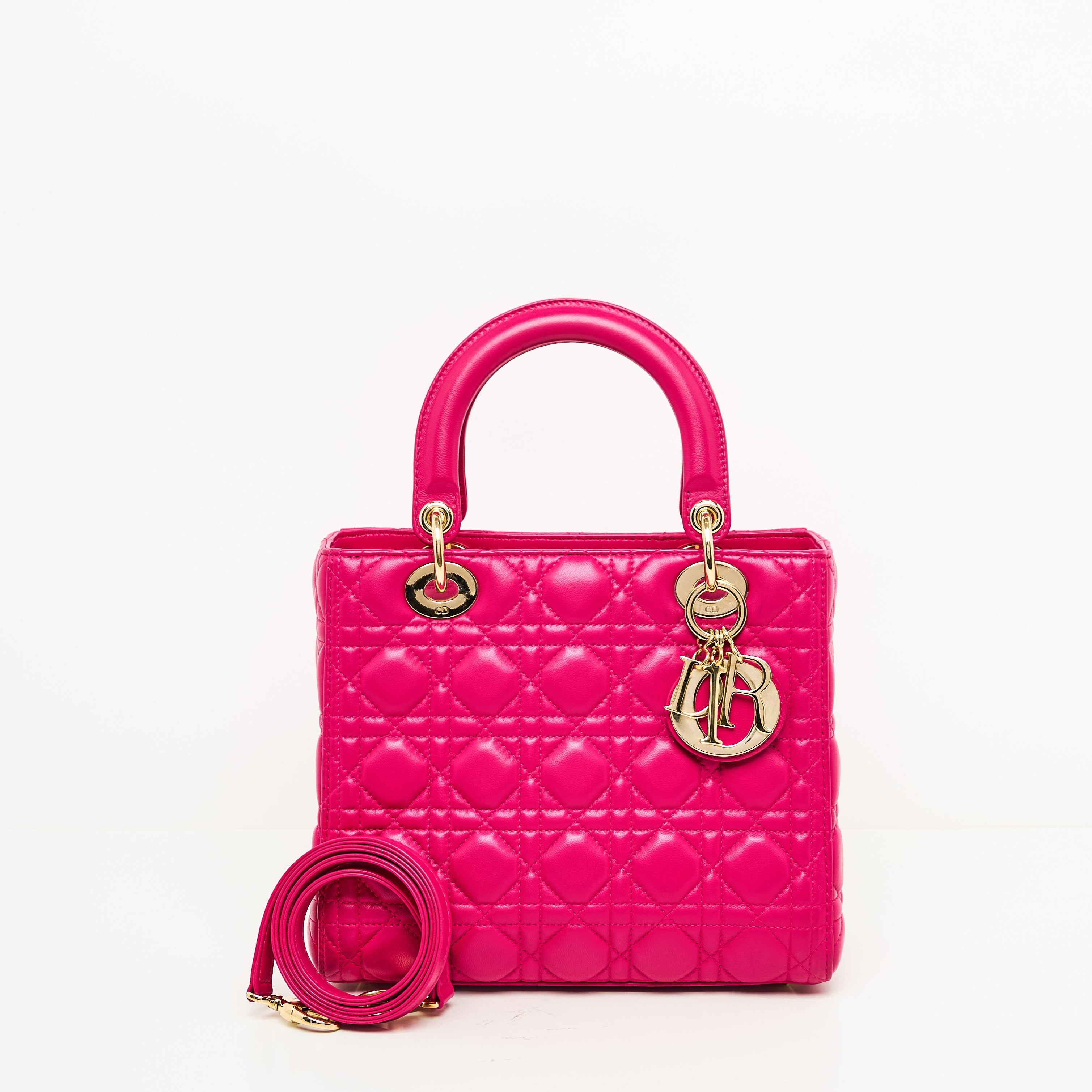 LADY DIOR MEDIUM IN FUCHSIA