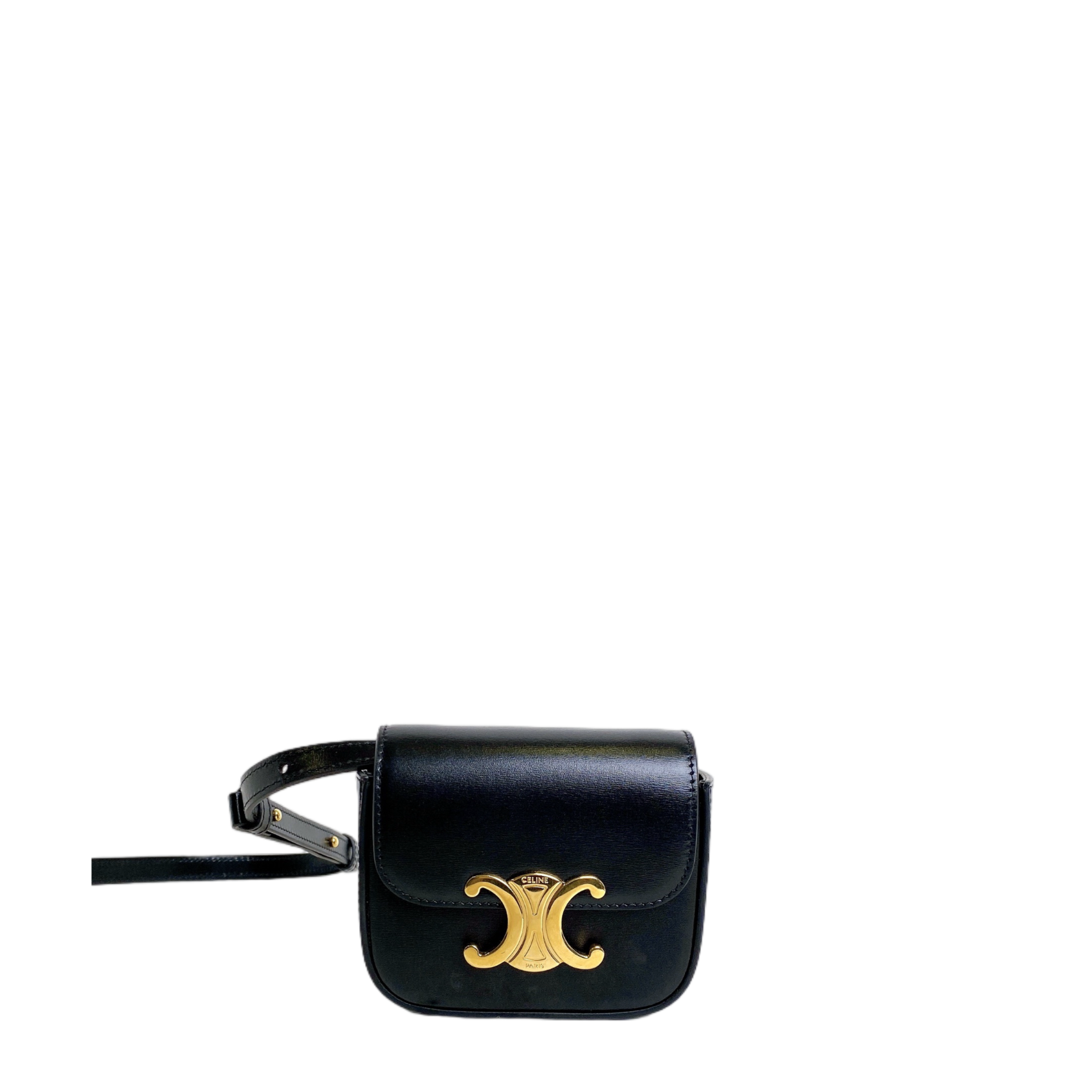 CELINE MINI CLAUDE IN SHINNY LEATHER